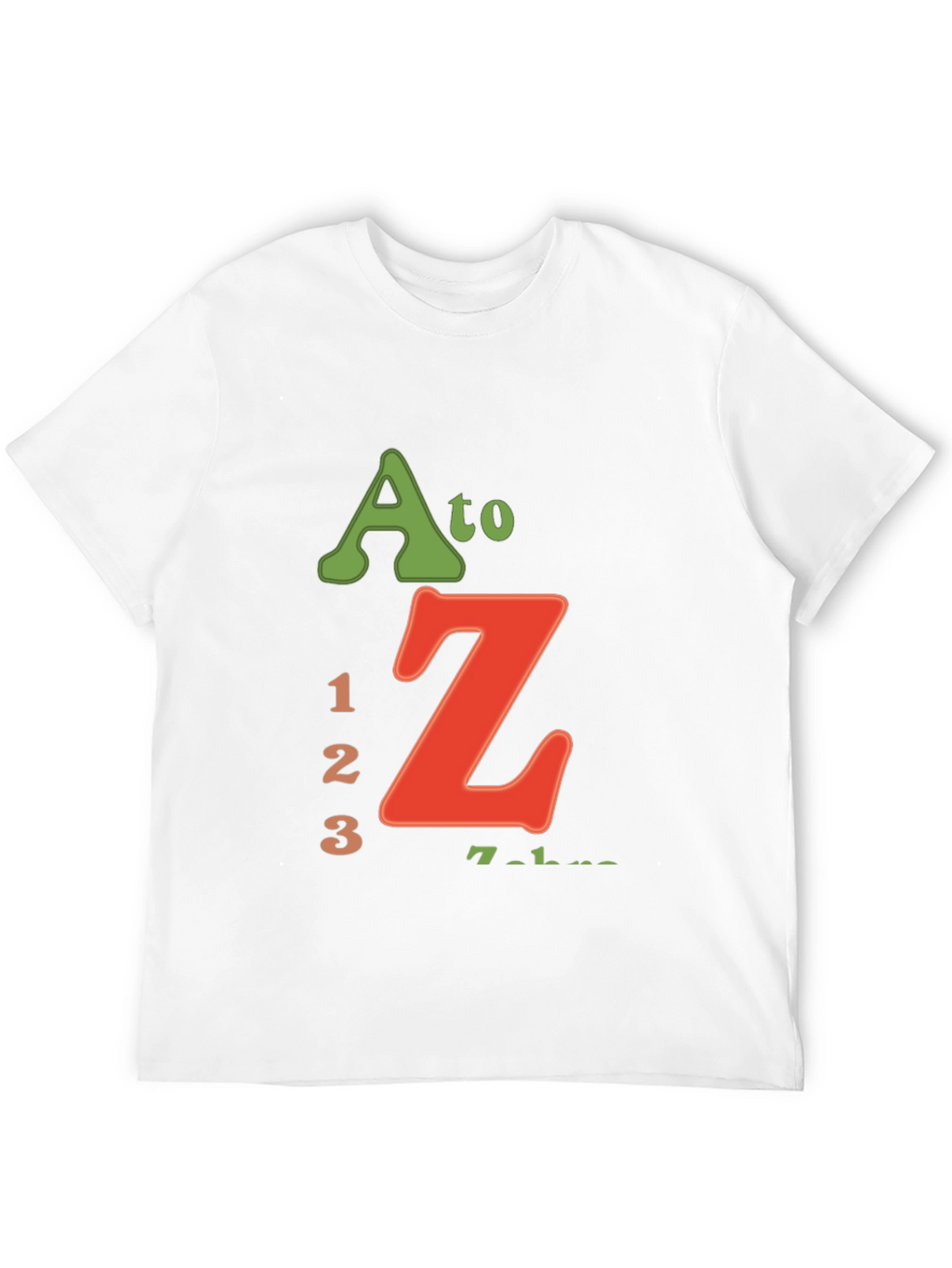 A to Z 123 Black Graphic T-Shirt