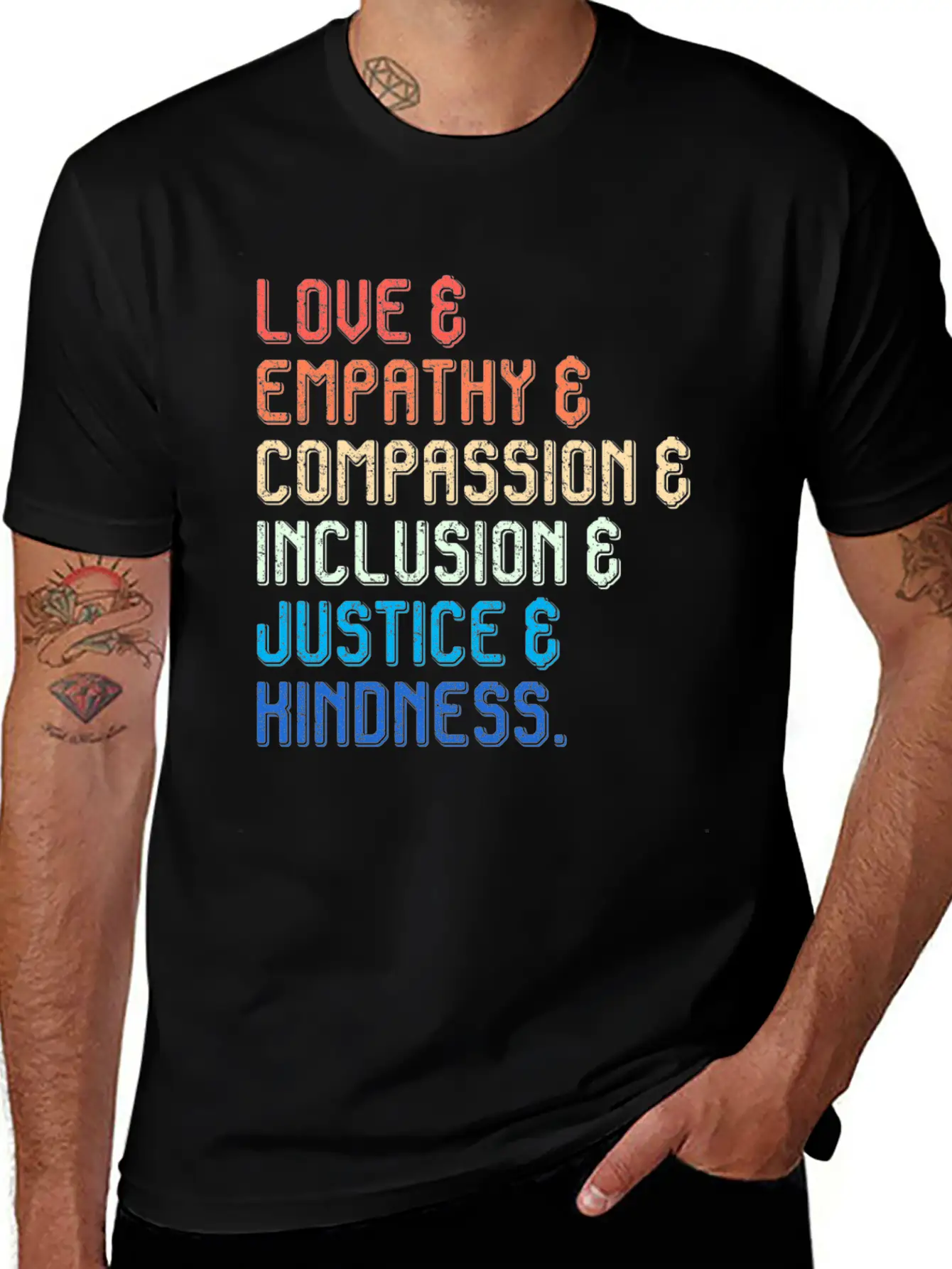 Inclusion Compassion People With Disabilities Breathable Soft Cotton T-Shirt – Timeless Casual Look