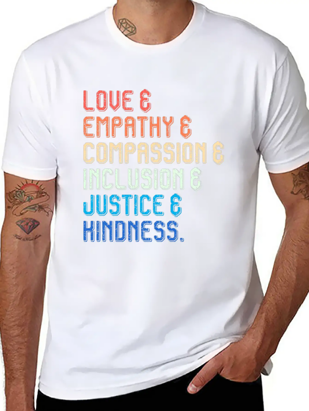Inclusion Compassion People With Disabilities Breathable Soft Cotton T-Shirt – Timeless Casual Look