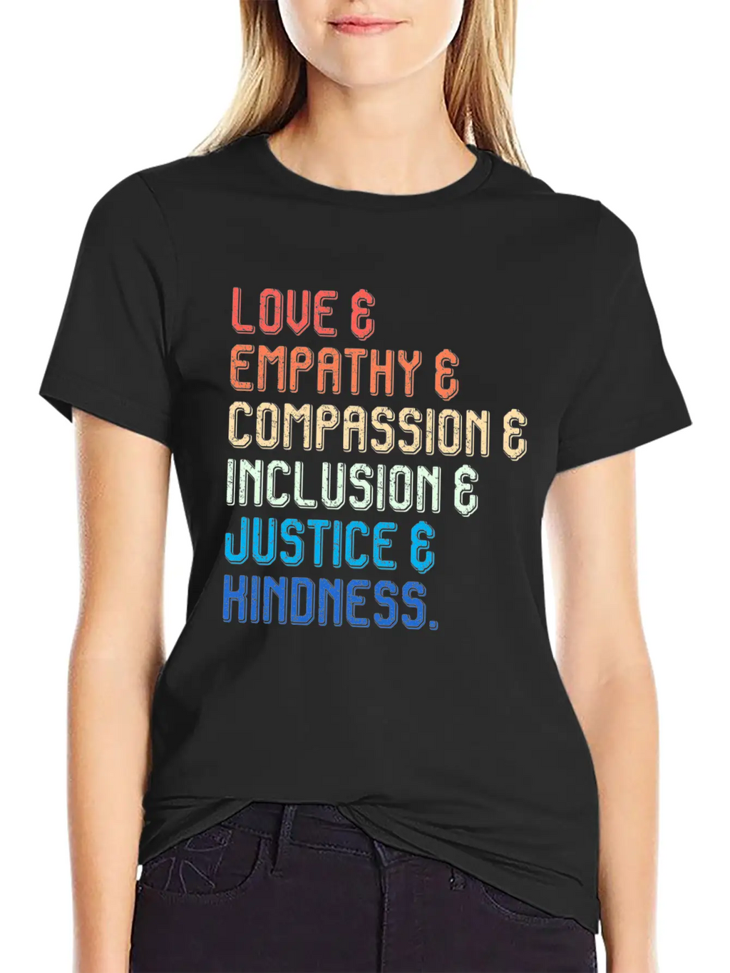 Inclusion Compassion People With Disabilities Breathable Soft Cotton T-Shirt – Timeless Casual Look