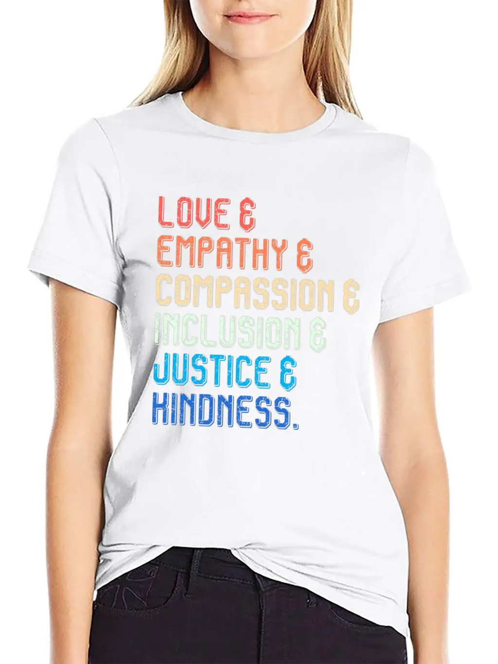 Inclusion Compassion People With Disabilities Breathable Soft Cotton T-Shirt – Timeless Casual Look