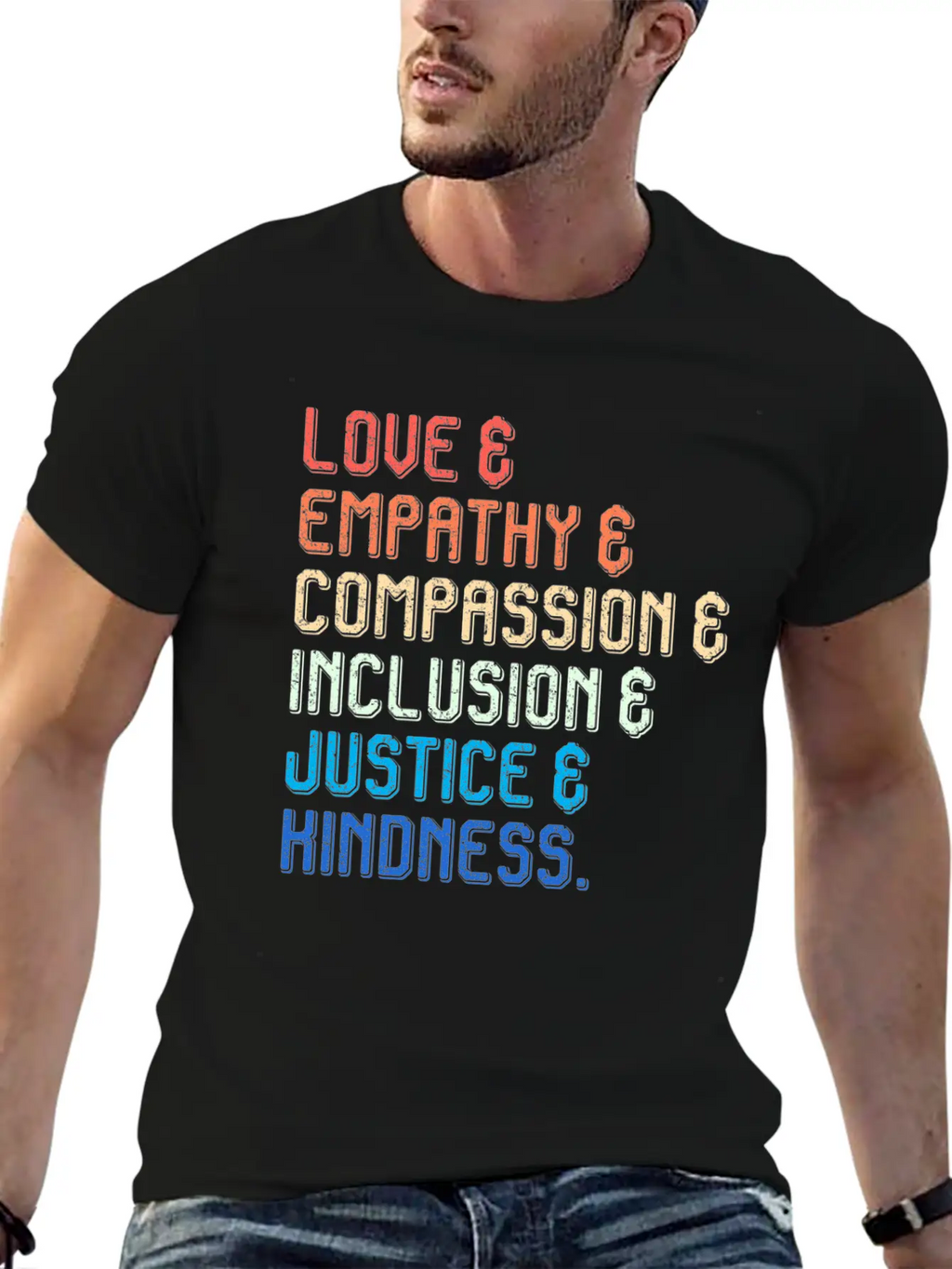 Inclusion Compassion People With Disabilities Breathable Soft Cotton T-Shirt – Timeless Casual Look