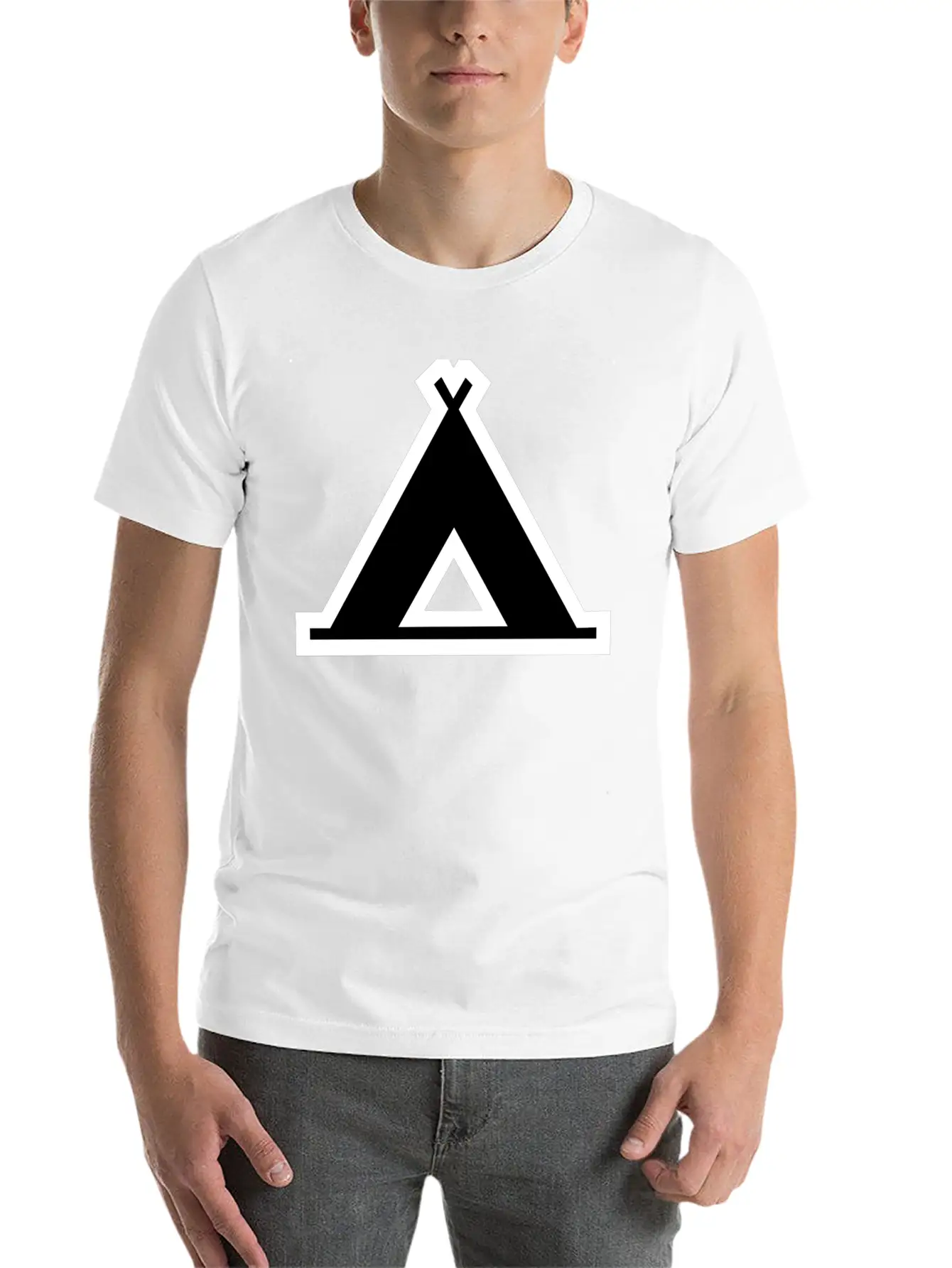 Indian Indianer American Tent Zelt Teepee Tomahawk Unisex Casual T-Shirt – Clean Design For Daily Comfort