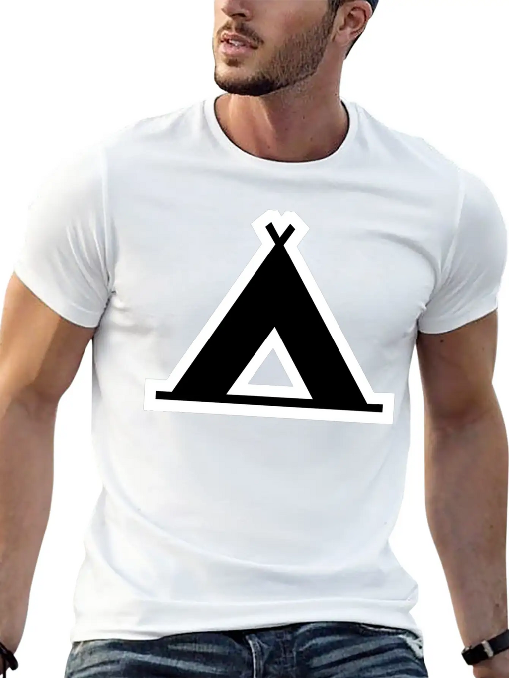 Indian Indianer American Tent Zelt Teepee Tomahawk Unisex Casual T-Shirt – Clean Design For Daily Comfort