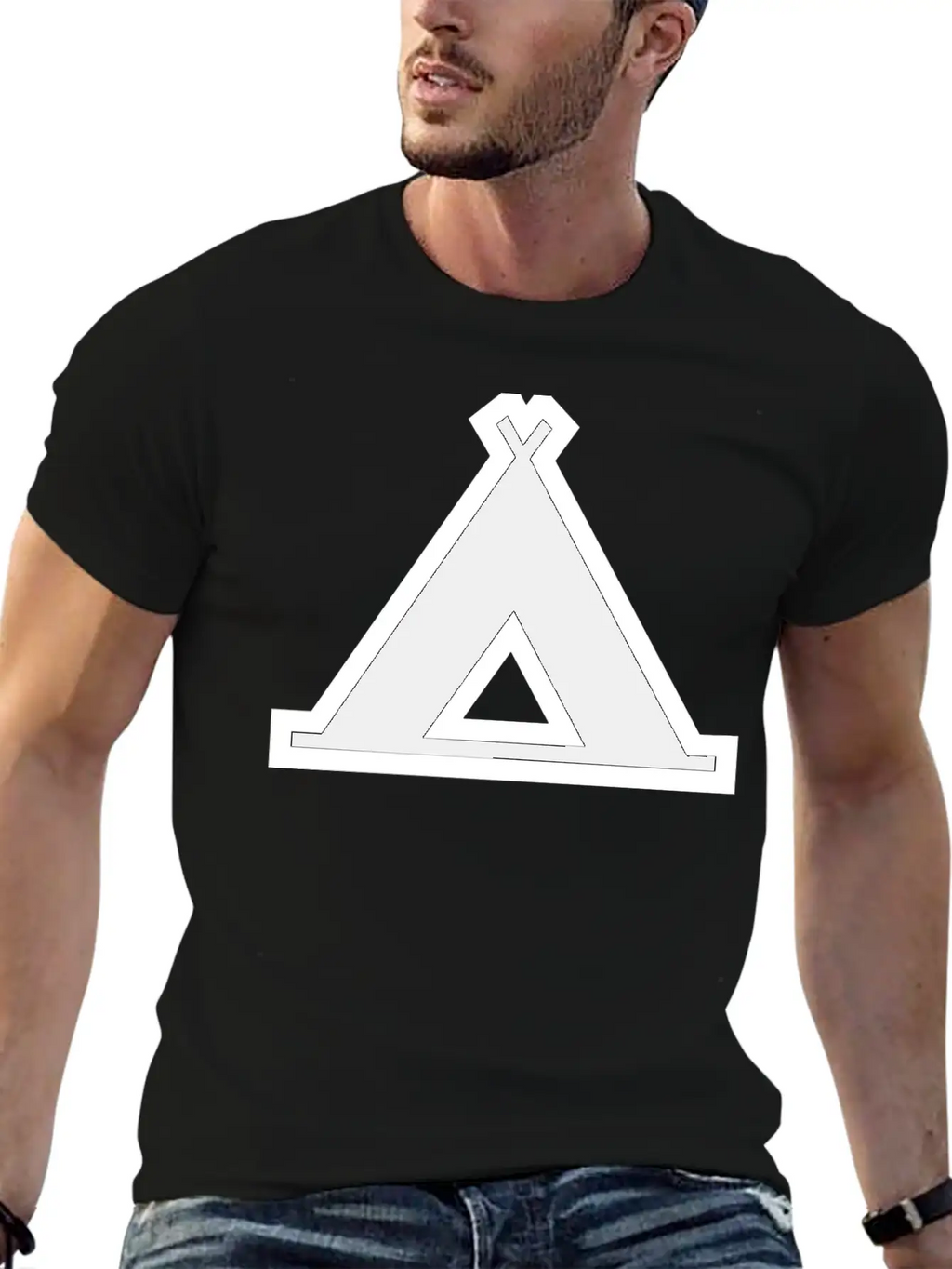 Indian Indianer American Tent Zelt Teepee Tomahawk Unisex Casual T-Shirt – Clean Design For Daily Comfort