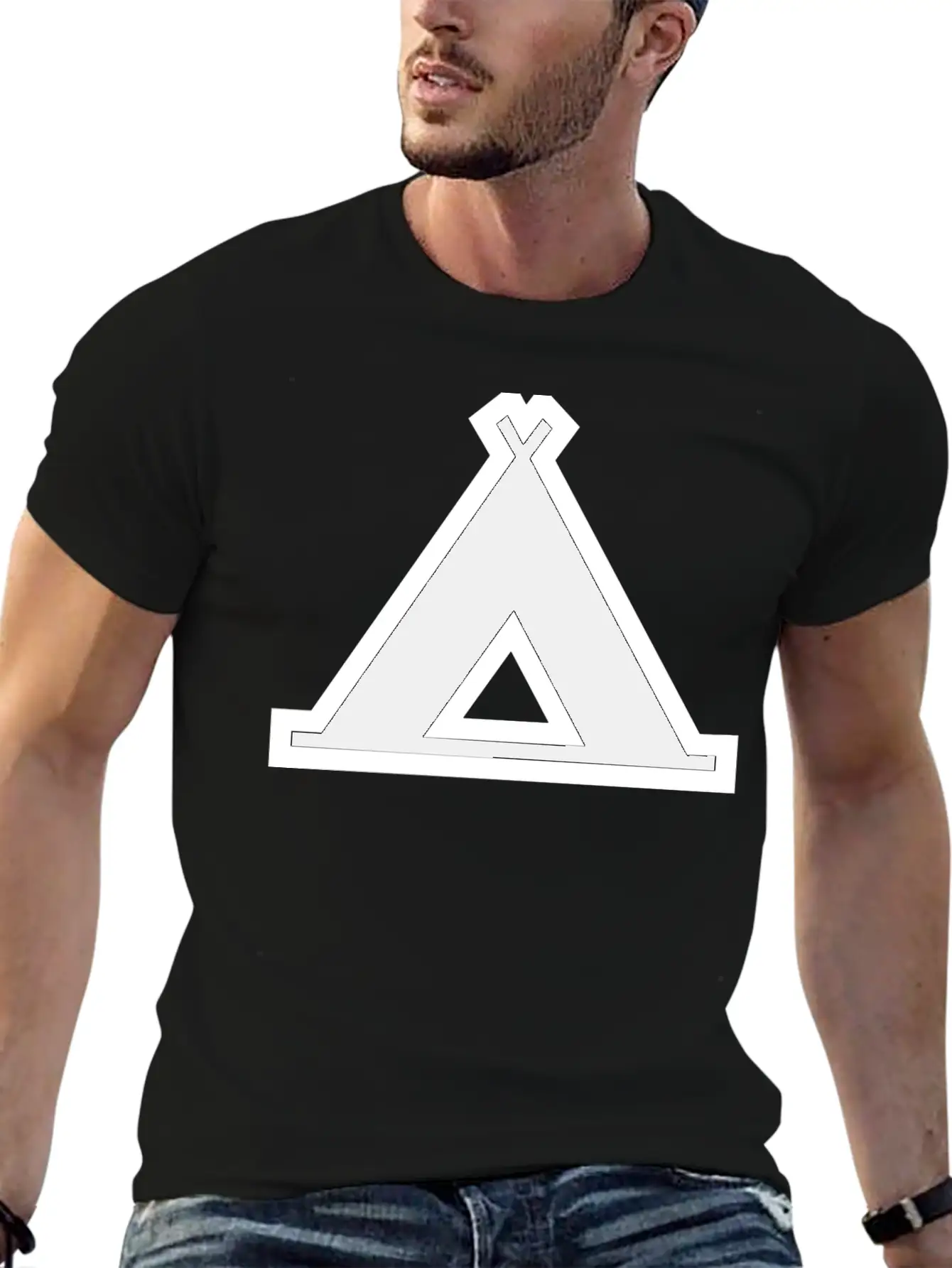 Indian Indianer American Tent Zelt Teepee Tomahawk Unisex Casual T-Shirt – Clean Design For Daily Comfort