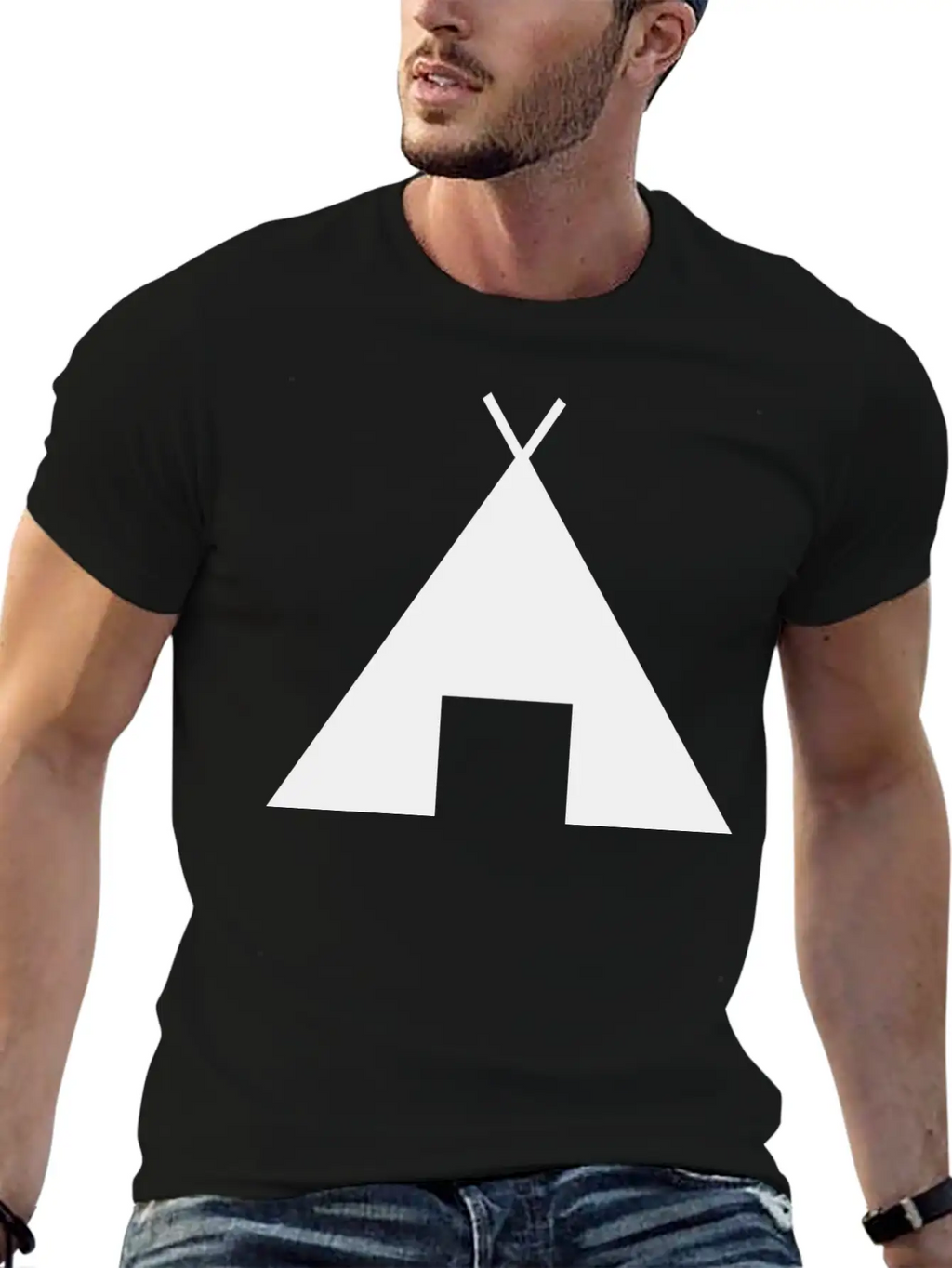 Indian Indianer American Tent Zelt Teepee Tomahawk Unisex Short Sleeve Soft Cotton T-Shirt – Casual Everyday Wear