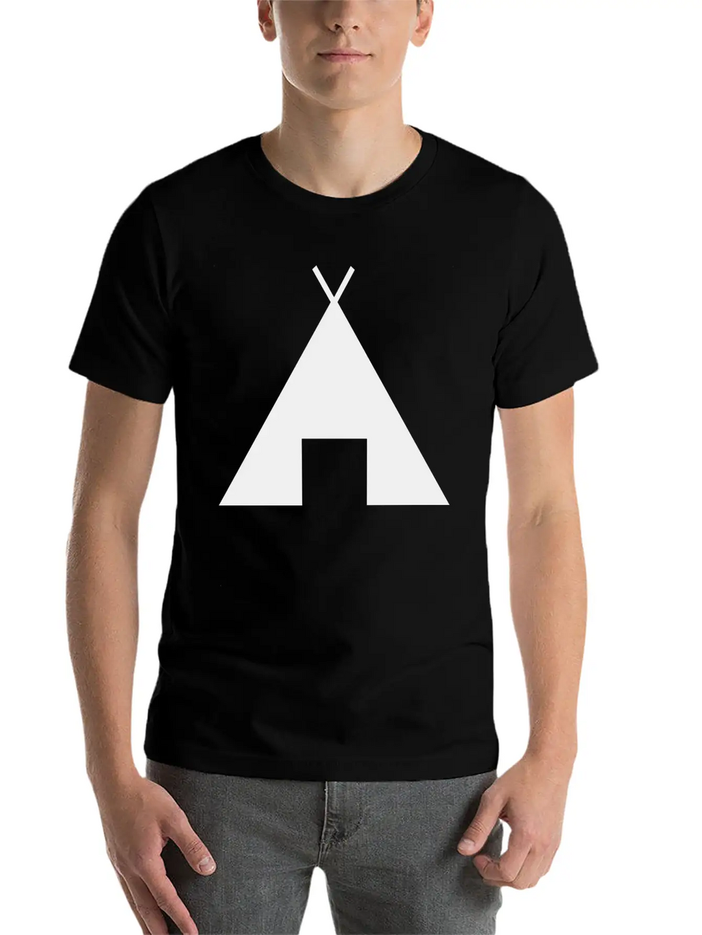 Indian Indianer American Tent Zelt Teepee Tomahawk Unisex Short Sleeve Soft Cotton T-Shirt – Casual Everyday Wear