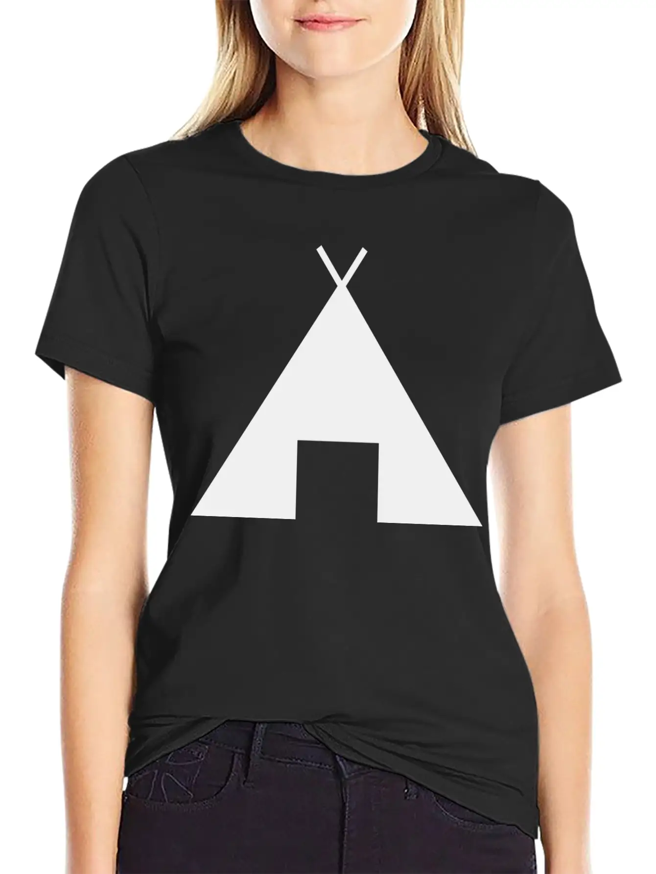 Indian Indianer American Tent Zelt Teepee Tomahawk Unisex Short Sleeve Soft Cotton T-Shirt – Casual Everyday Wear