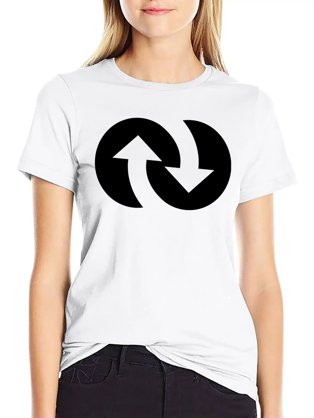 Infinity With Arrows Unisex Short Sleeve Soft Cotton T-Shirt – Casual Everyday Wear