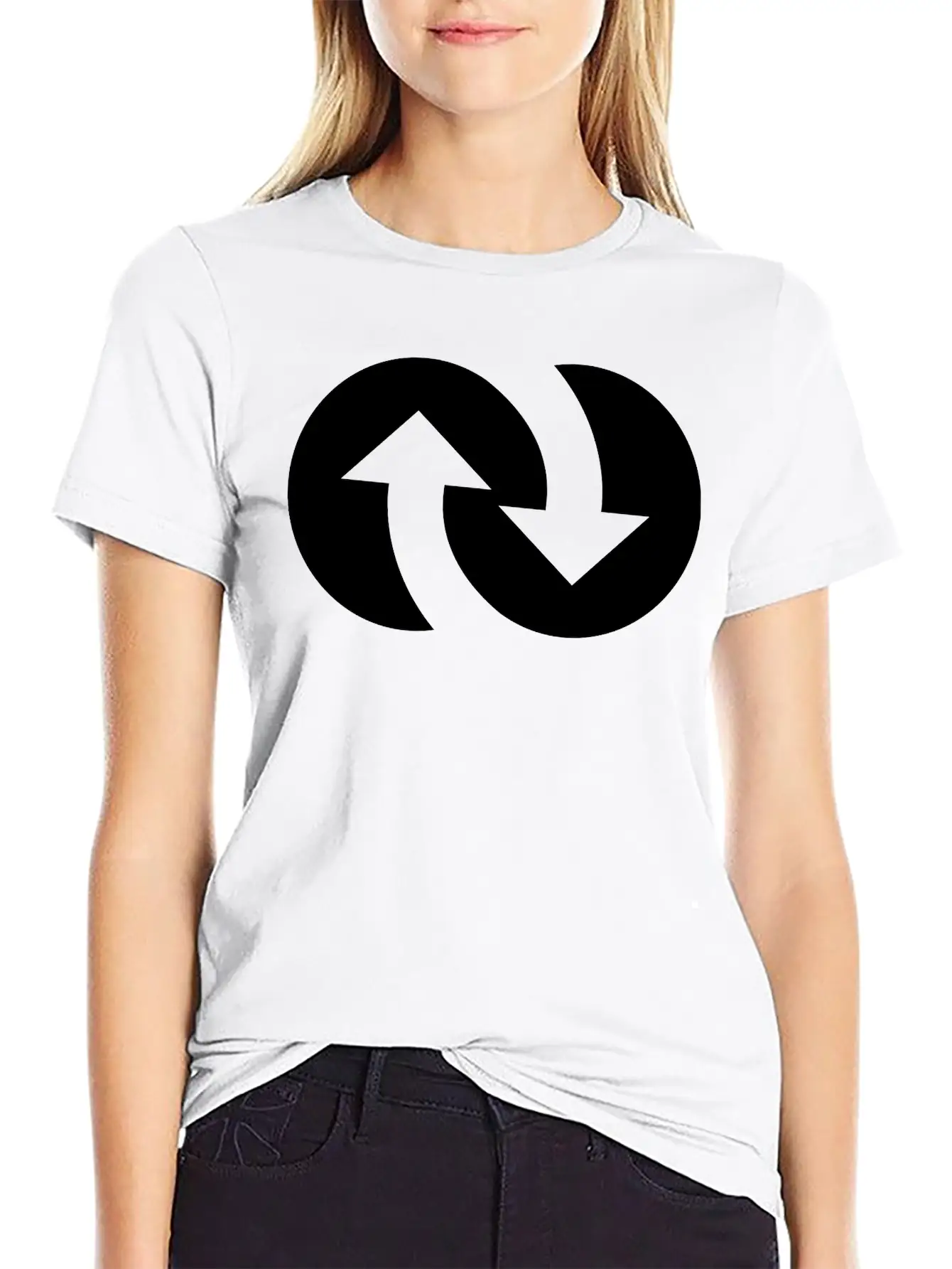Infinity With Arrows Unisex Short Sleeve Soft Cotton T-Shirt – Casual Everyday Wear