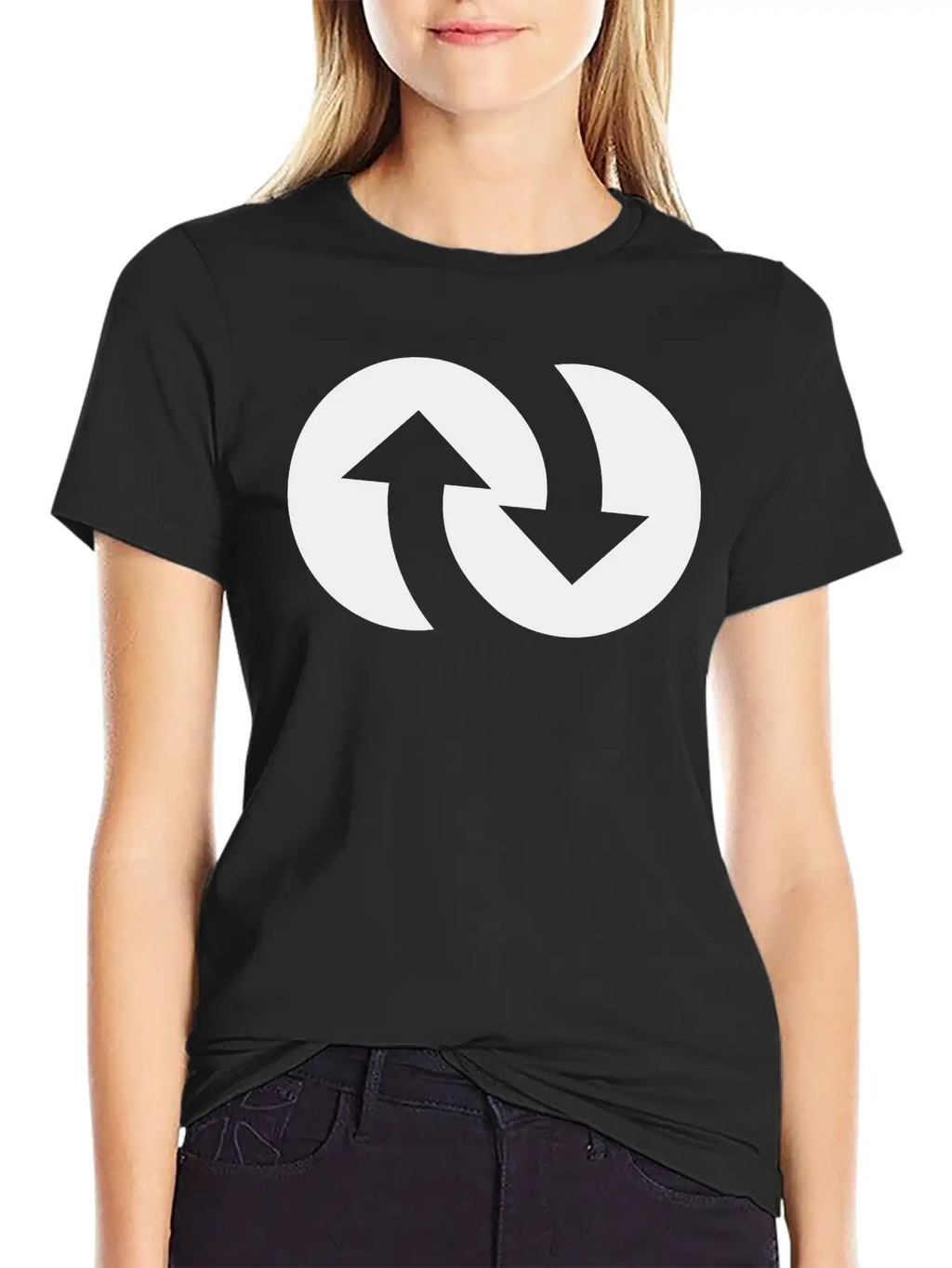 Infinity With Arrows Unisex Short Sleeve Soft Cotton T-Shirt – Casual Everyday Wear