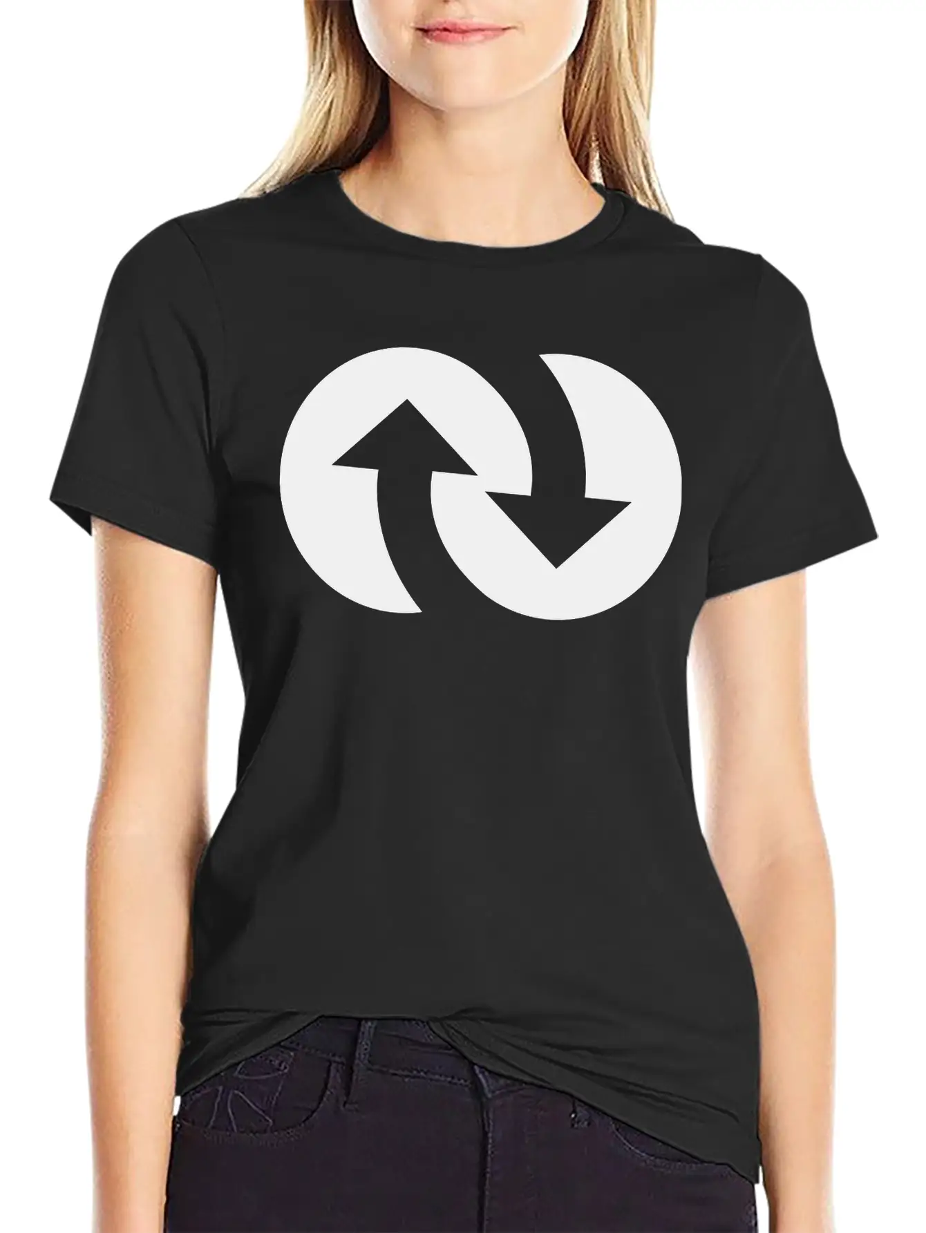 Infinity With Arrows Unisex Short Sleeve Soft Cotton T-Shirt – Casual Everyday Wear
