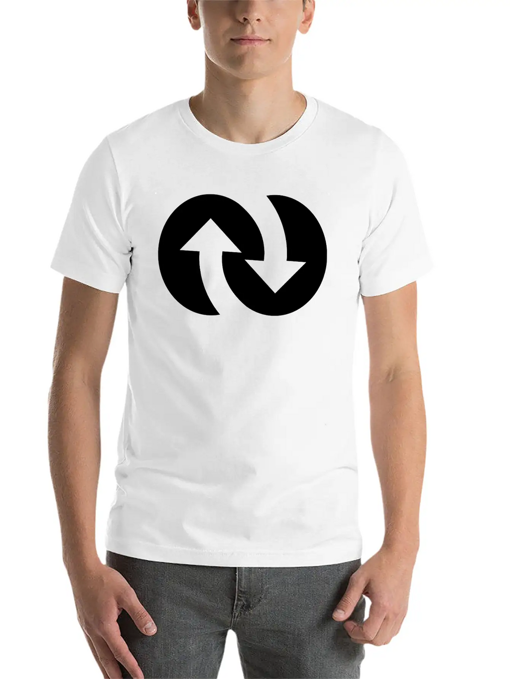 Infinity With Arrows Unisex Short Sleeve Soft Cotton T-Shirt – Casual Everyday Wear