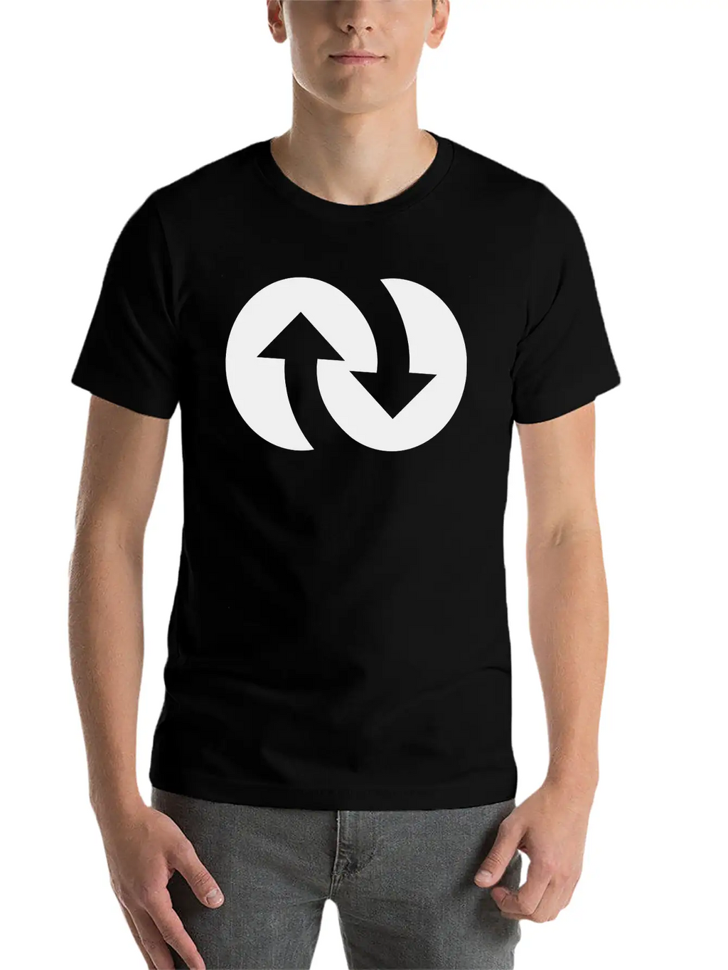 Infinity With Arrows Unisex Short Sleeve Soft Cotton T-Shirt – Casual Everyday Wear