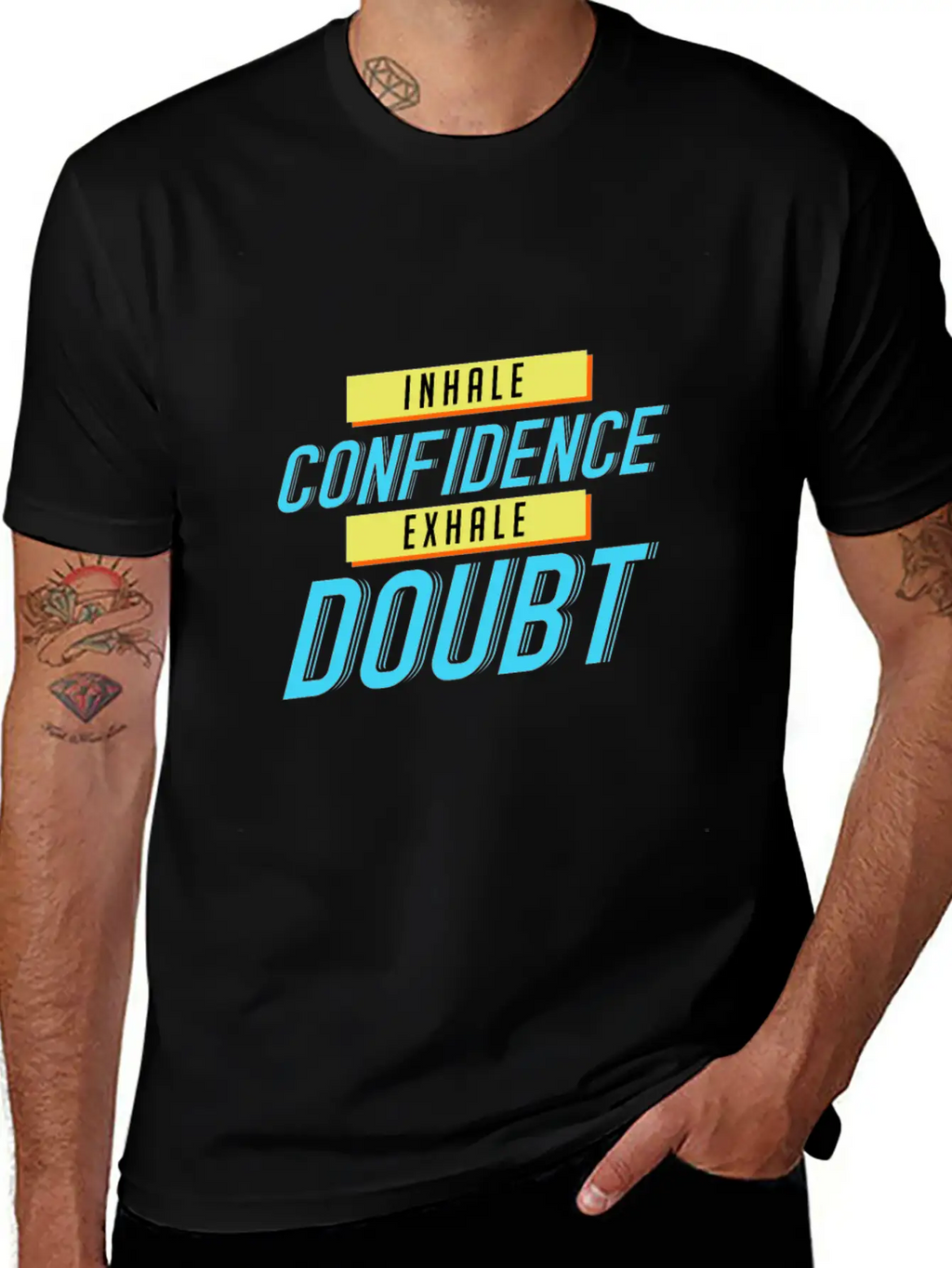 Inhale Confidence Exhale Doubt Unisex Casual T-Shirt – Clean Design For Daily Comfort