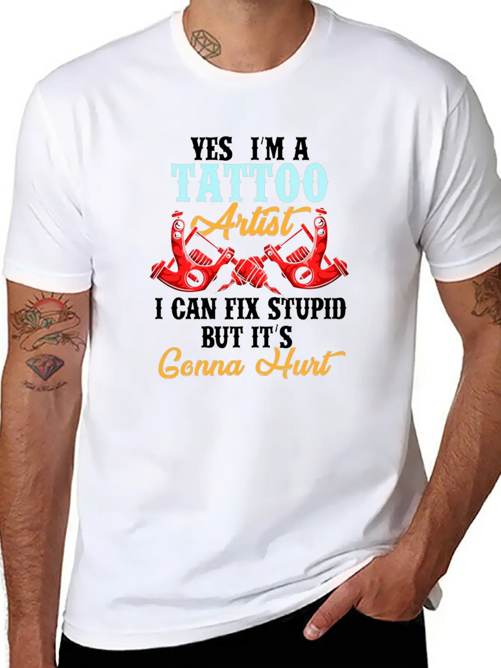 Ink And Tattoo Artist Unisex Short Sleeve Soft Cotton T-Shirt – Casual Everyday Wear
