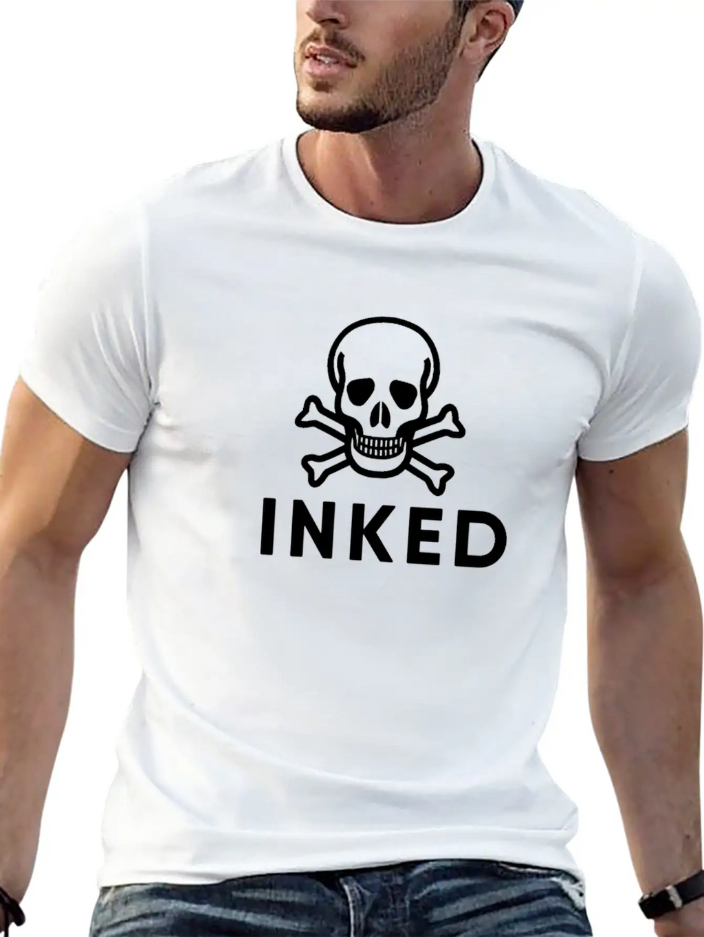 Inked Skull Unisex Casual T-Shirt – Clean Design For Daily Comfort