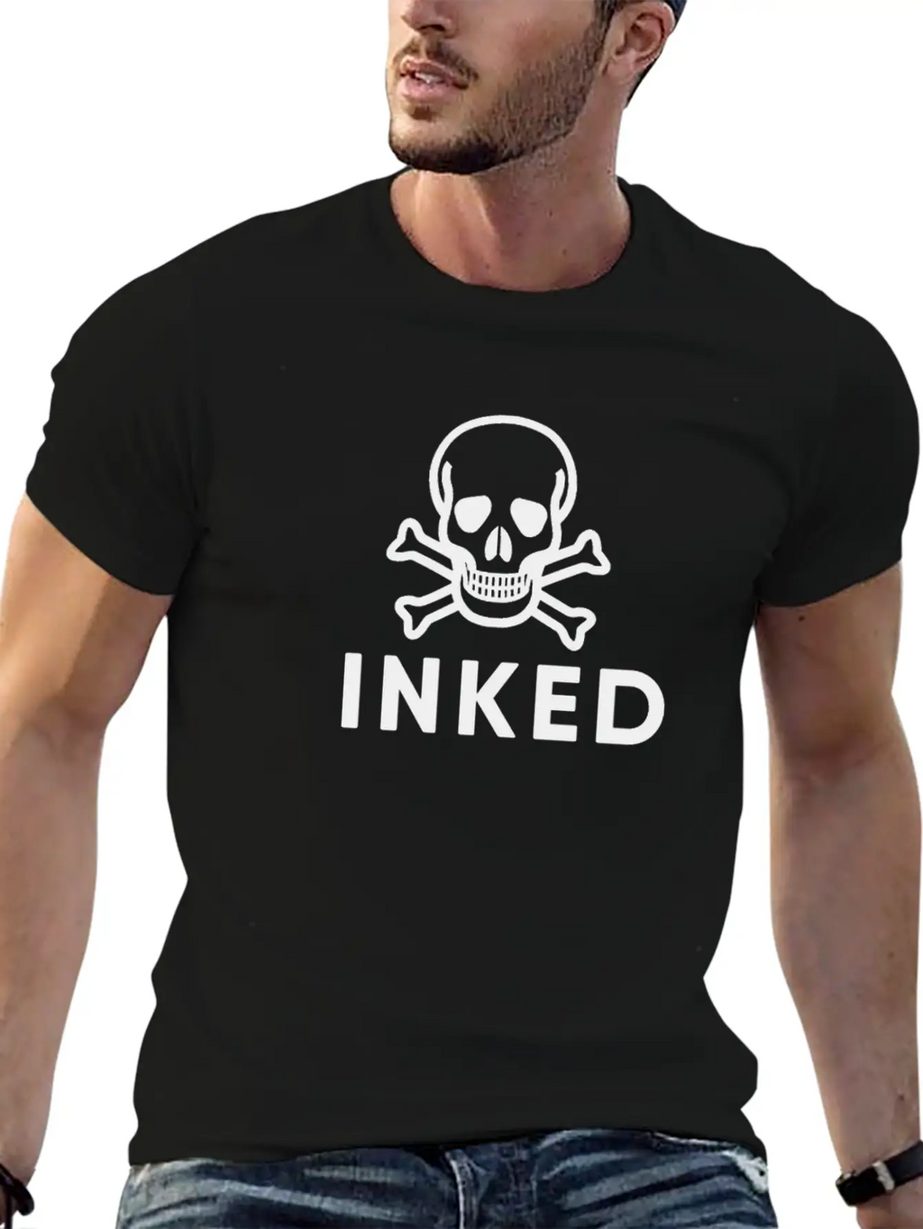 Inked Skull Unisex Casual T-Shirt – Clean Design For Daily Comfort