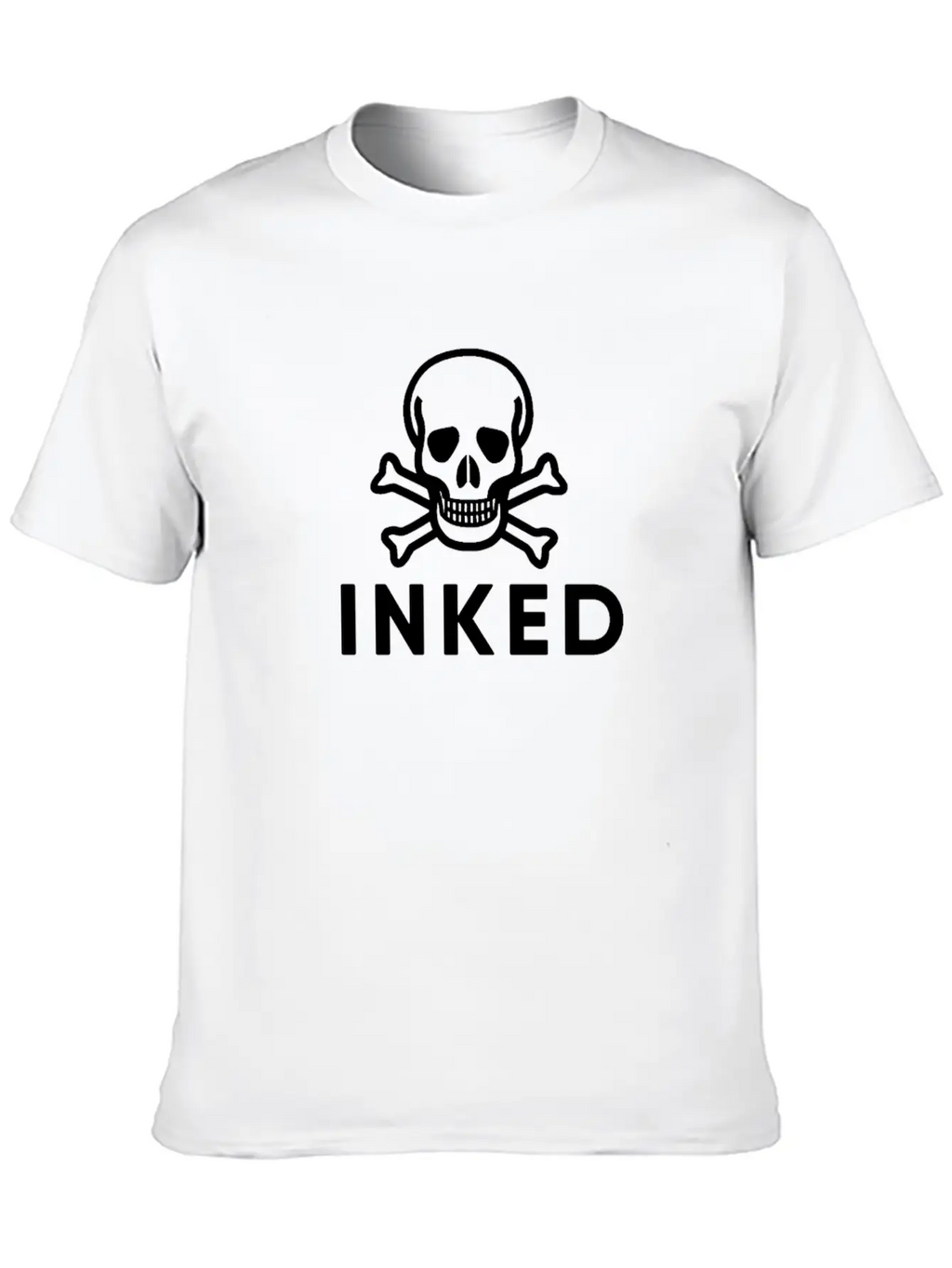 Inked Skull Unisex Casual T-Shirt – Clean Design For Daily Comfort