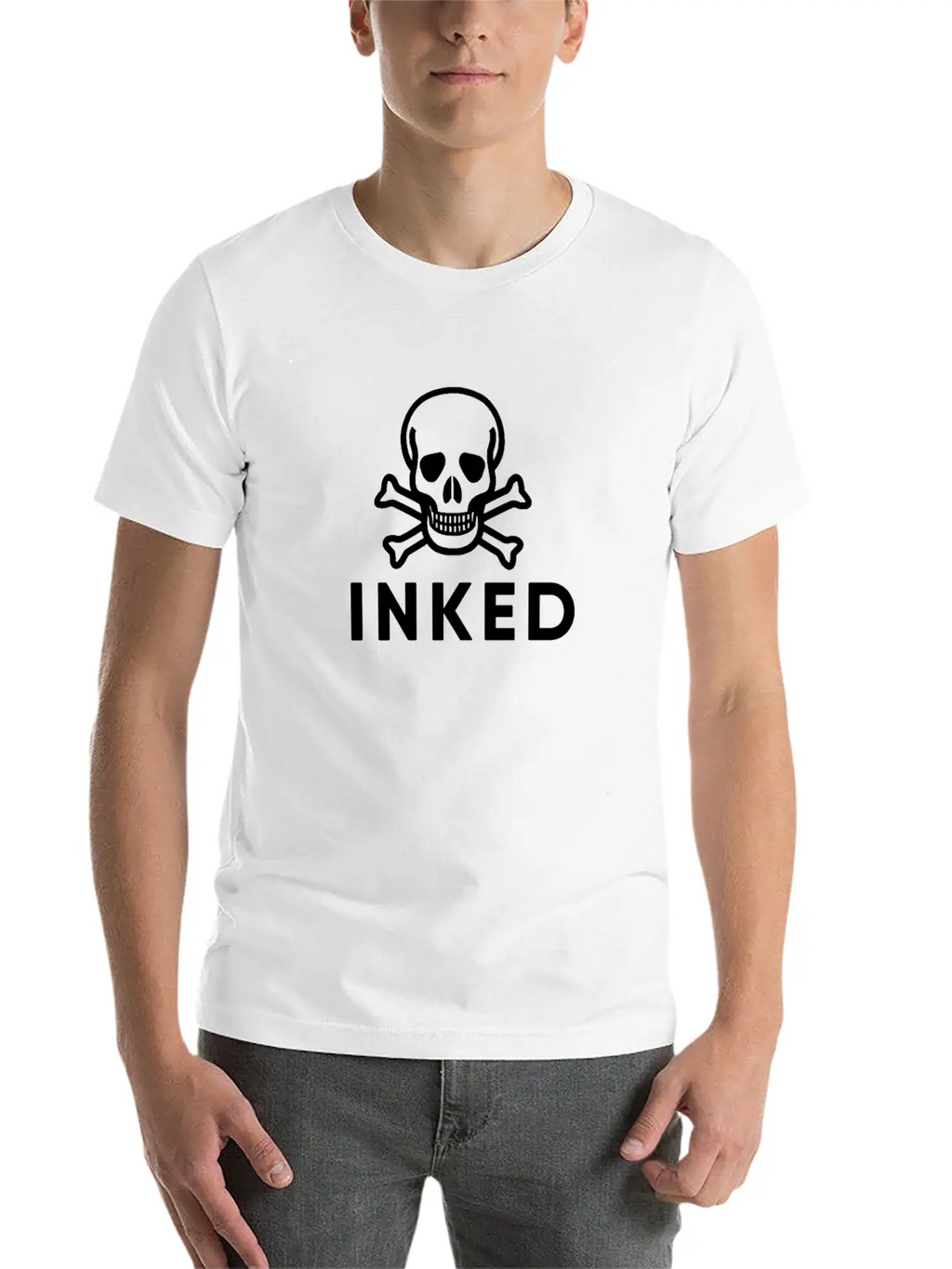 Inked Skull Unisex Casual T-Shirt – Clean Design For Daily Comfort