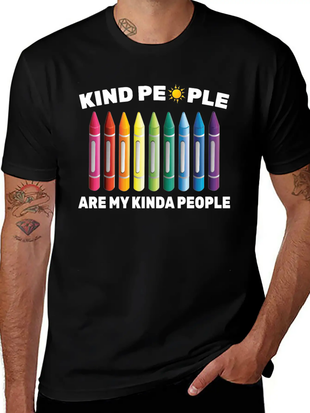 Inpirational - Kind People Are My Kinda People - Unisex Short Sleeve Soft Cotton T-Shirt – Casual Everyday Wear