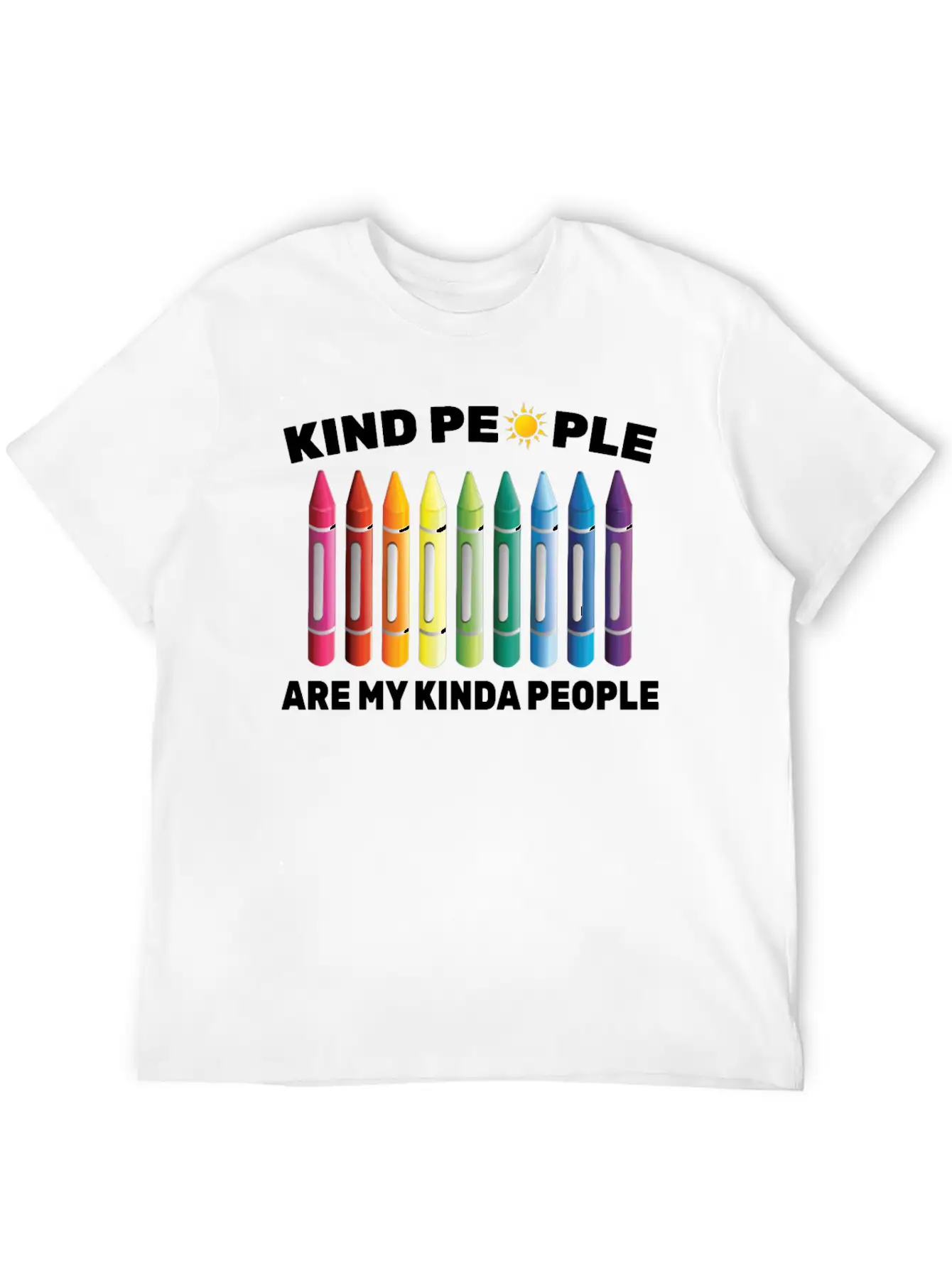 Inpirational - Kind People Are My Kinda People - Unisex Short Sleeve Soft Cotton T-Shirt – Casual Everyday Wear