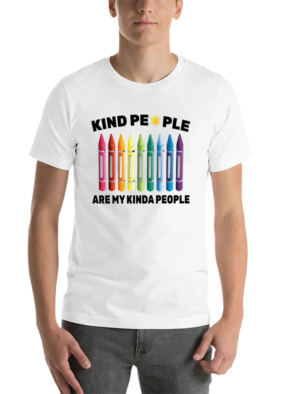Inpirational - Kind People Are My Kinda People - Unisex Short Sleeve Soft Cotton T-Shirt – Casual Everyday Wear