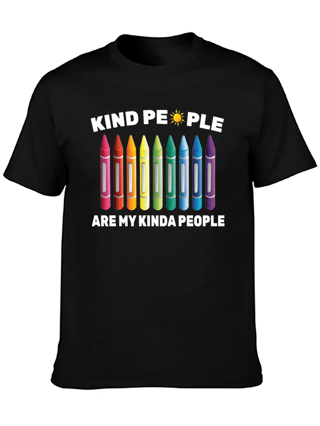 Inpirational - Kind People Are My Kinda People - Unisex Short Sleeve Soft Cotton T-Shirt – Casual Everyday Wear