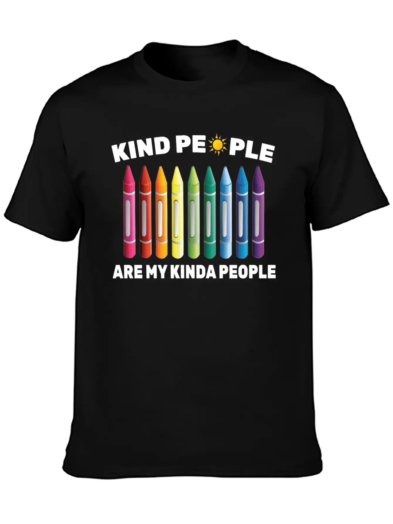 Inpirational - Kind People Are My Kinda People - Unisex Short Sleeve Soft Cotton T-Shirt – Casual Everyday Wear