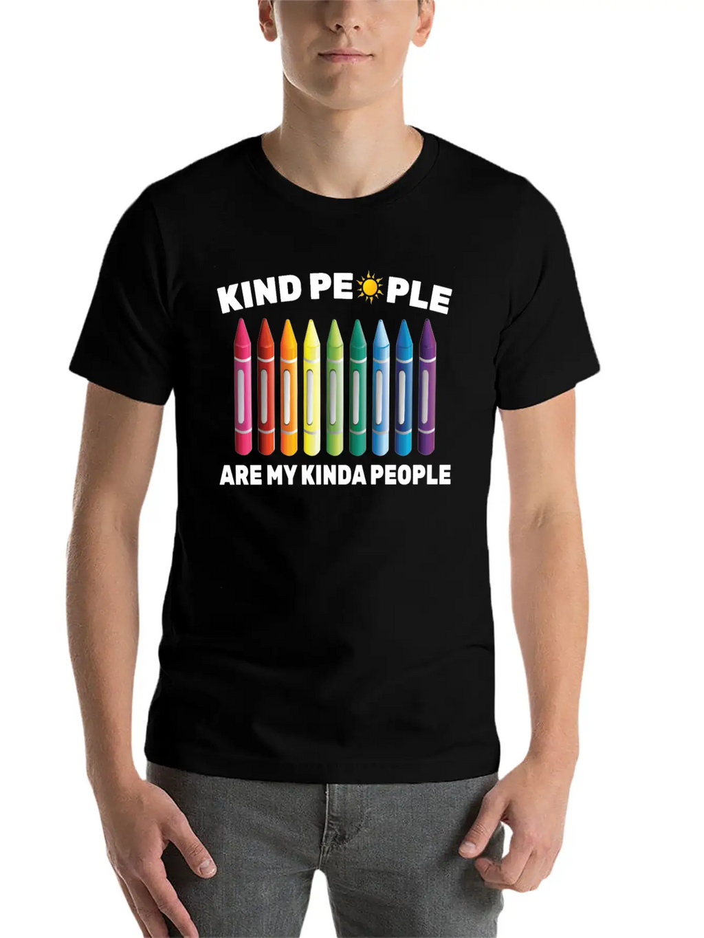 Inpirational - Kind People Are My Kinda People - Unisex Short Sleeve Soft Cotton T-Shirt – Casual Everyday Wear