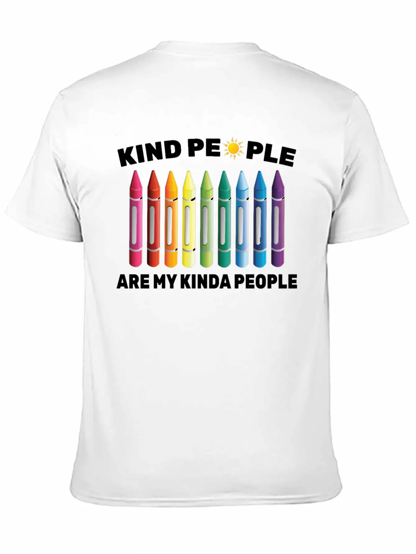 Inpirational - Kind People Are My Kinda People - Unisex Short Sleeve Soft Cotton T-Shirt – Casual Everyday Wear