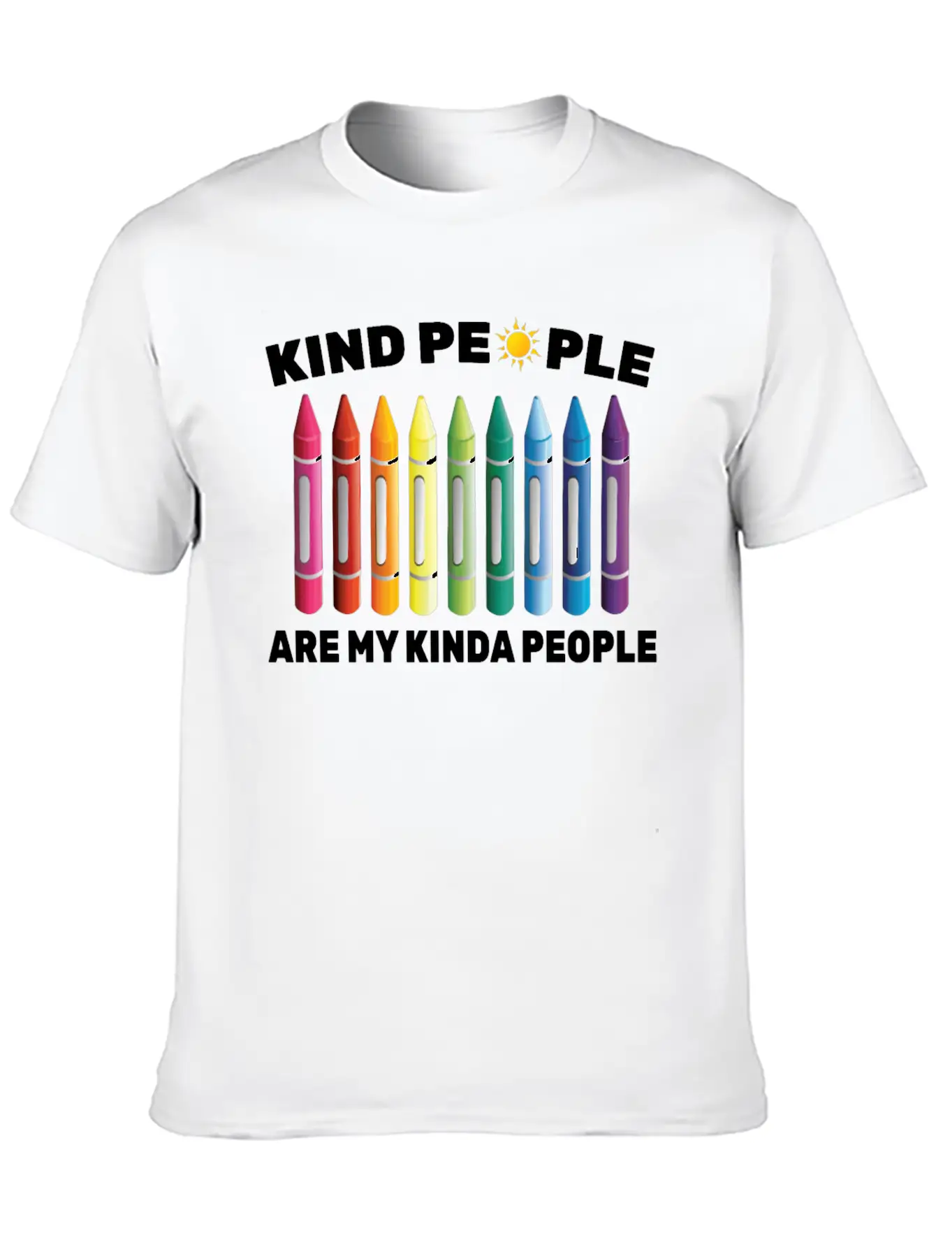 Inpirational - Kind People Are My Kinda People - Unisex Short Sleeve Soft Cotton T-Shirt – Casual Everyday Wear