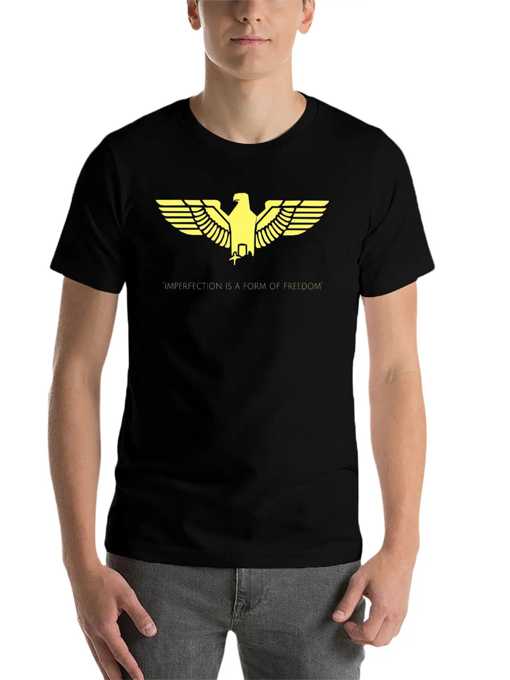 Inspirational Freedom Quote Casual Graphic T-Shirt – Simple And Comfortable Daily Wear