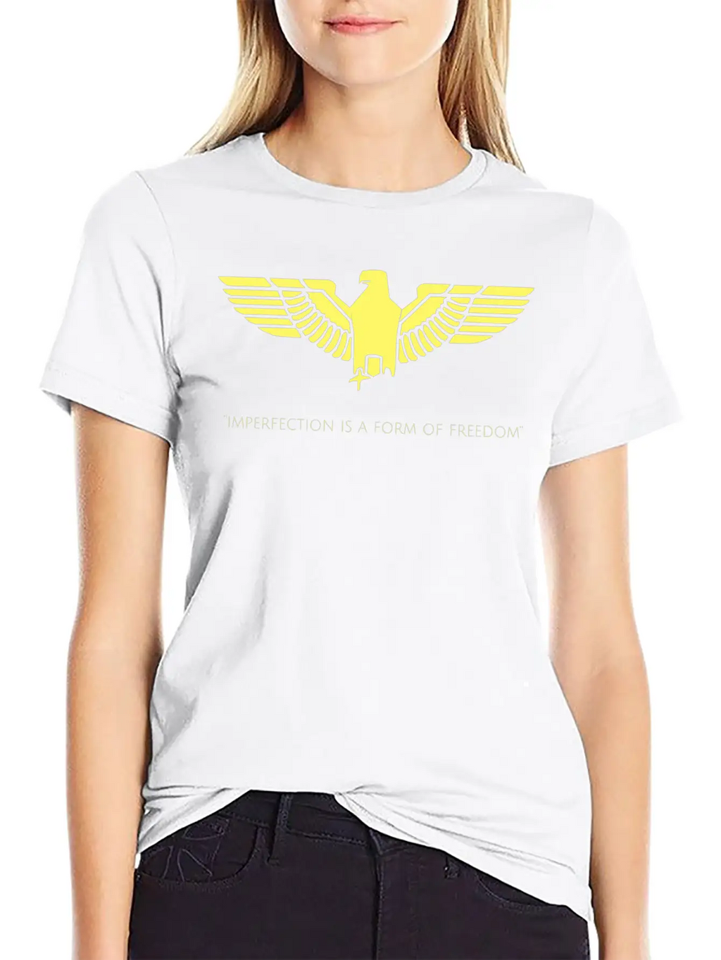 Inspirational Freedom Quote Casual Graphic T-Shirt – Simple And Comfortable Daily Wear