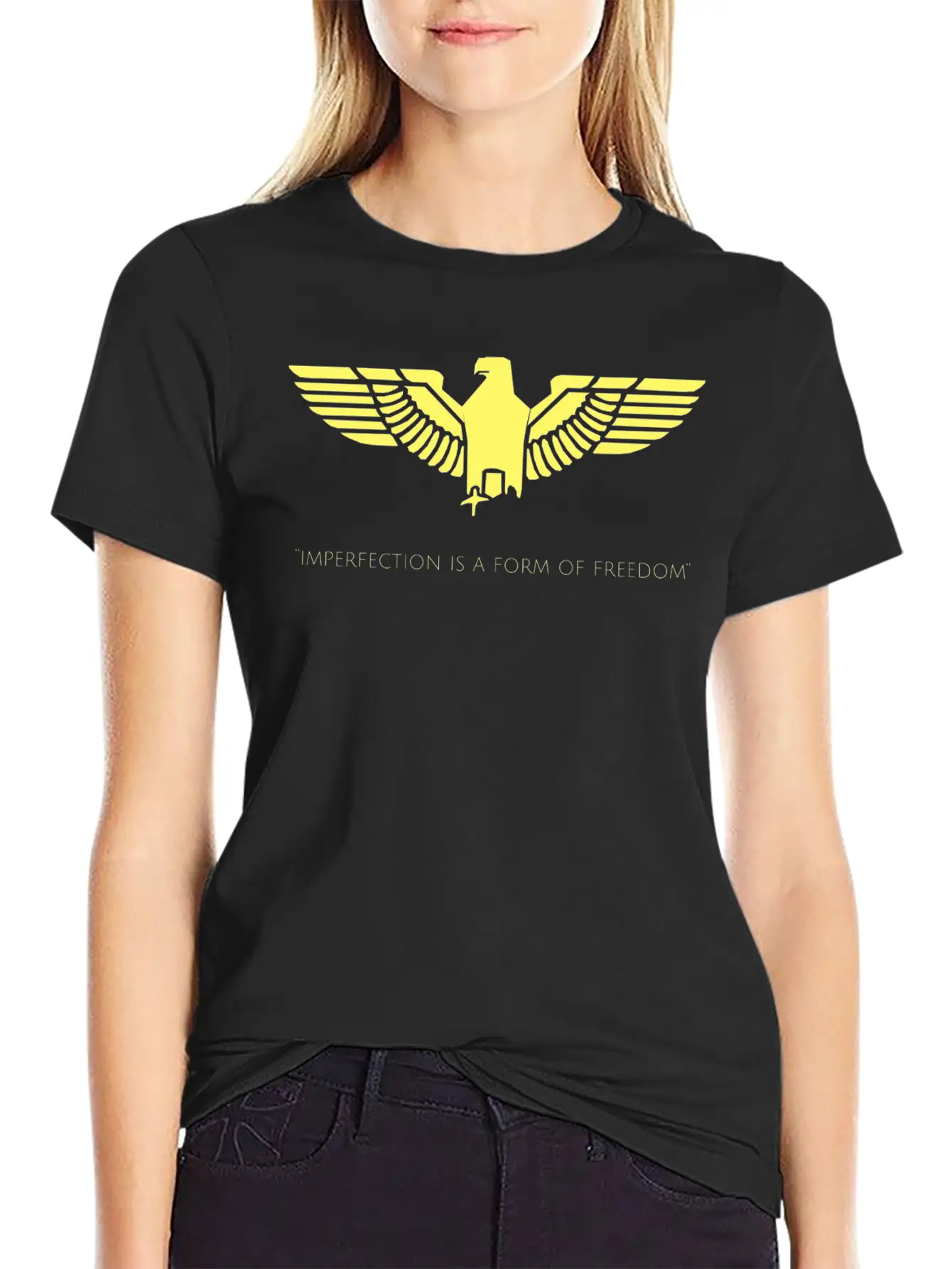 Inspirational Freedom Quote Casual Graphic T-Shirt – Simple And Comfortable Daily Wear