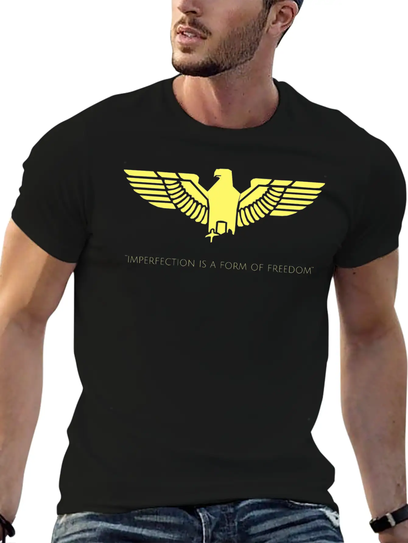 Inspirational Freedom Quote Casual Graphic T-Shirt – Simple And Comfortable Daily Wear
