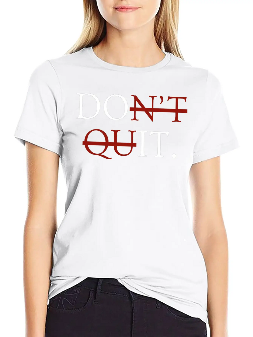 Inspirational Motivational Quit Growth-Minded Go G Unisex Casual T-Shirt – Clean Design For Daily Comfort