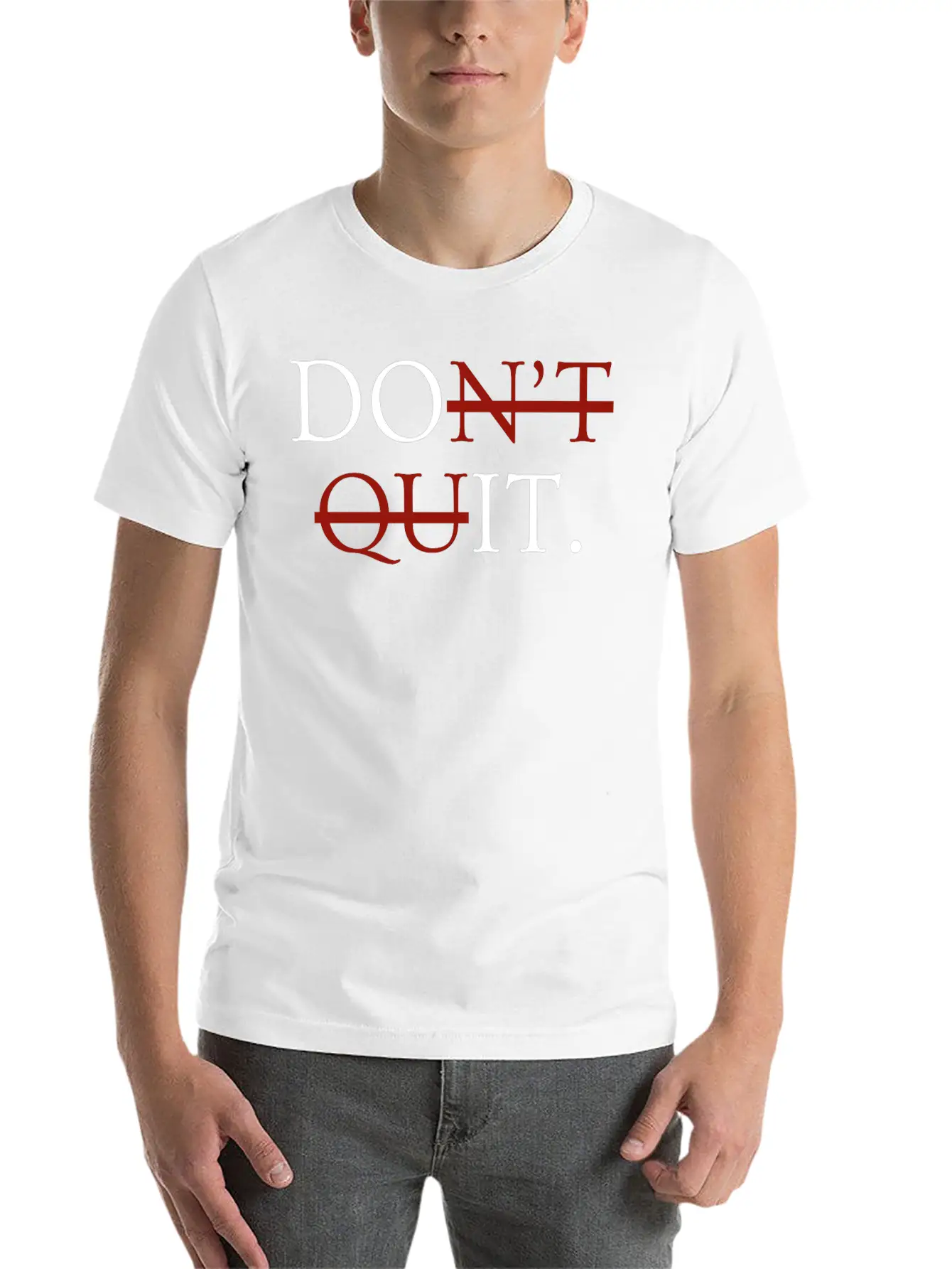 Inspirational Motivational Quit Growth-Minded Go G Unisex Casual T-Shirt – Clean Design For Daily Comfort