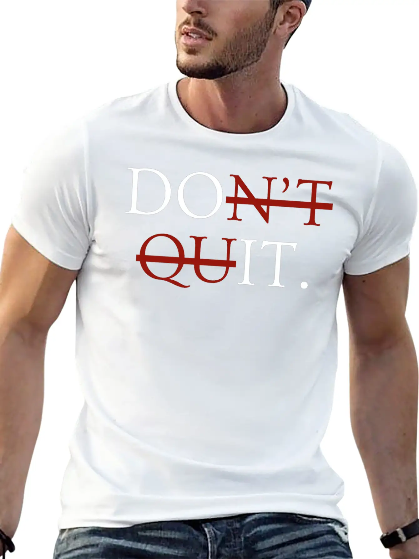 Inspirational Motivational Quit Growth-Minded Go G Unisex Casual T-Shirt – Clean Design For Daily Comfort