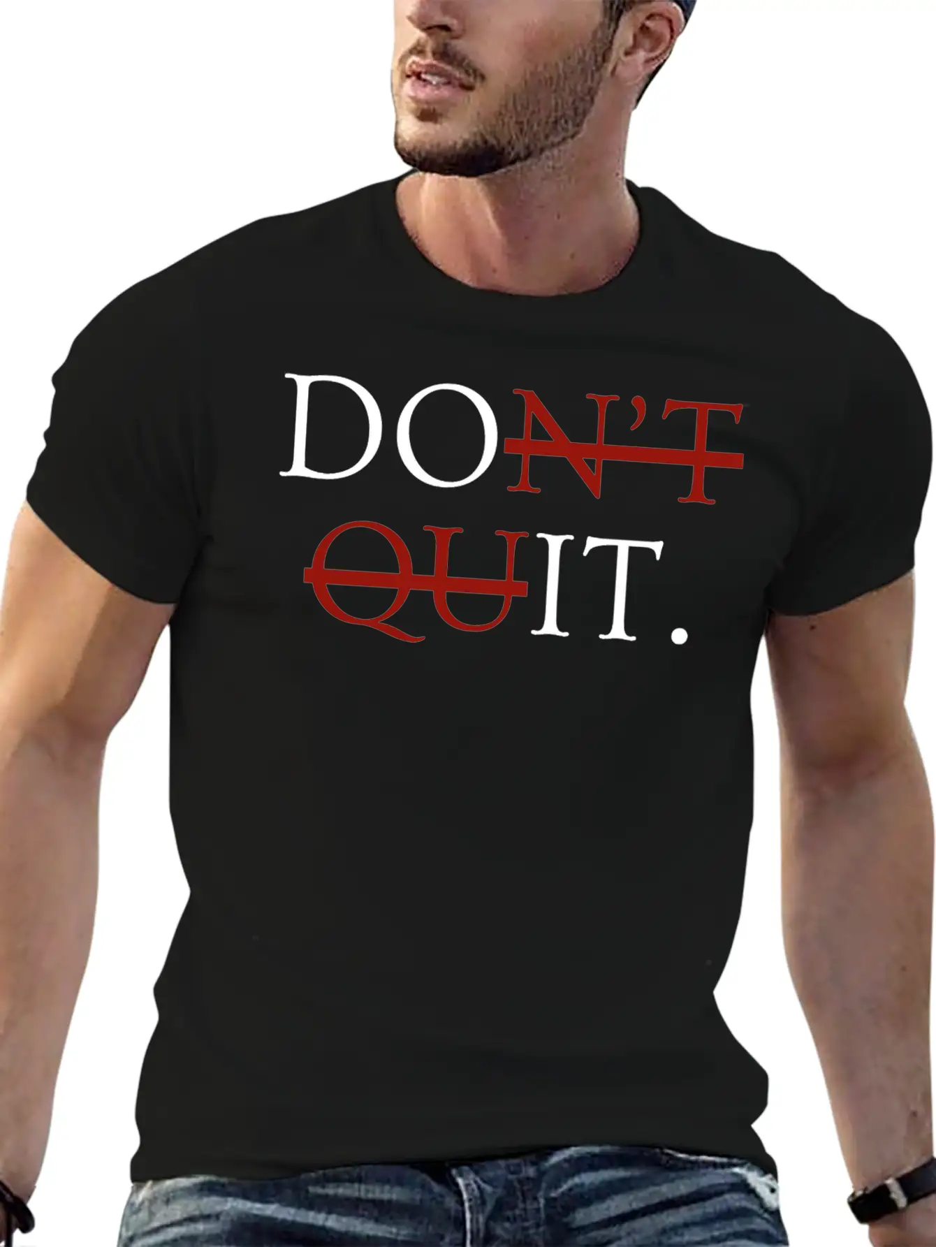 Inspirational Motivational Quit Growth-Minded Go G Unisex Casual T-Shirt – Clean Design For Daily Comfort
