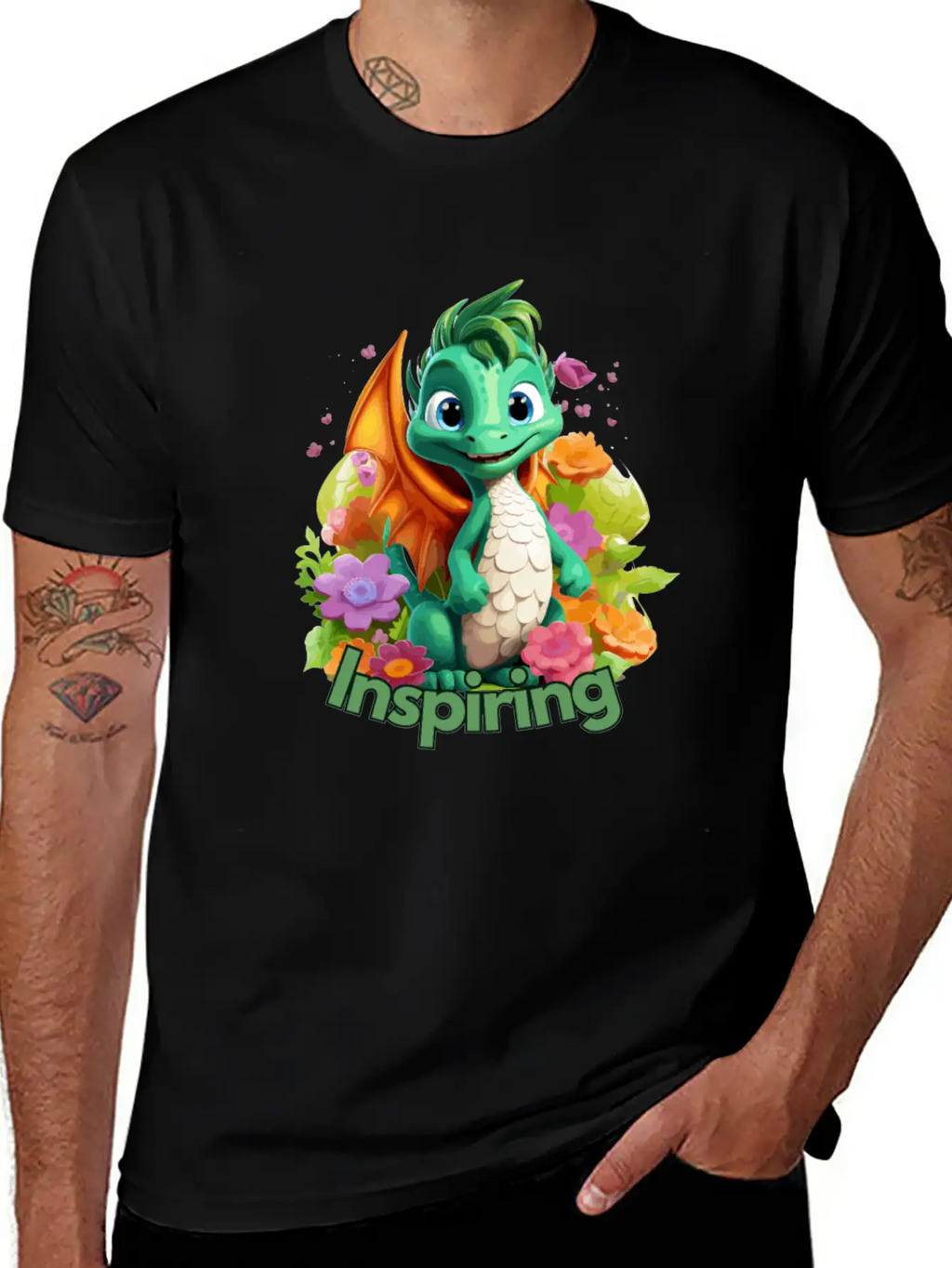 Inspiring Dragon Essential Cotton Tee For Daily Outfits – Unisex Style
