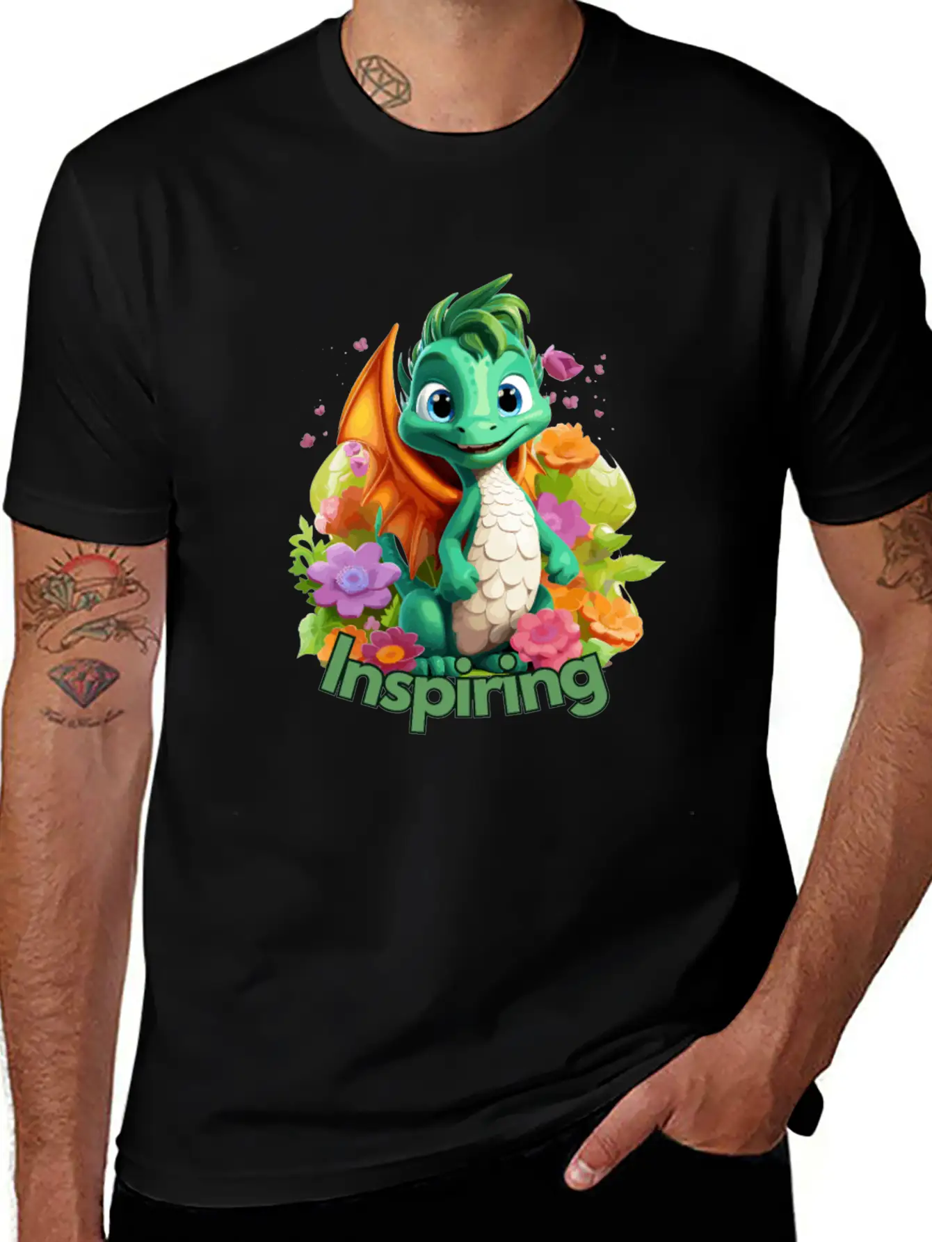 Inspiring Dragon Essential Cotton Tee For Daily Outfits – Unisex Style