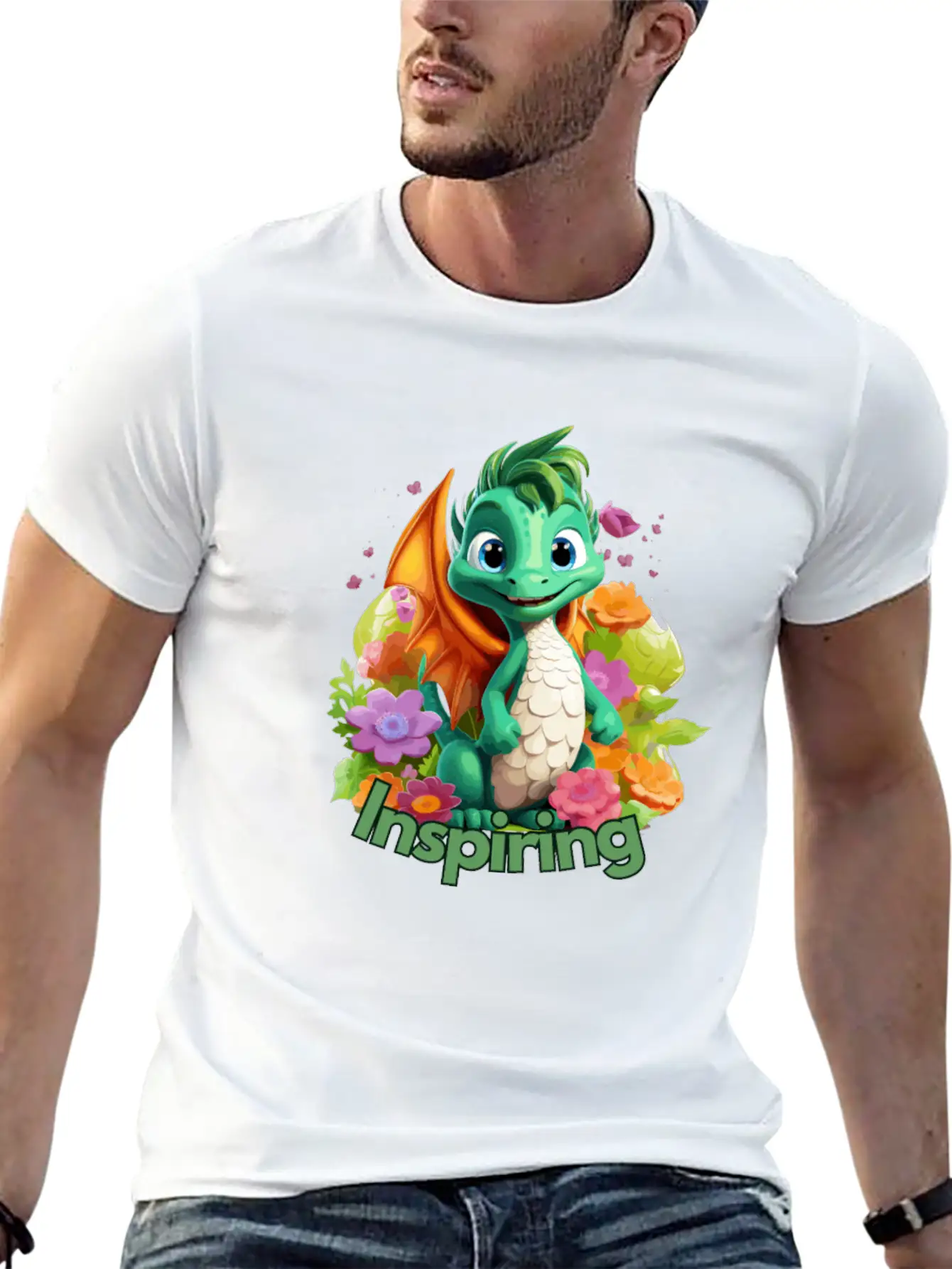 Inspiring Dragon Essential Cotton Tee For Daily Outfits – Unisex Style