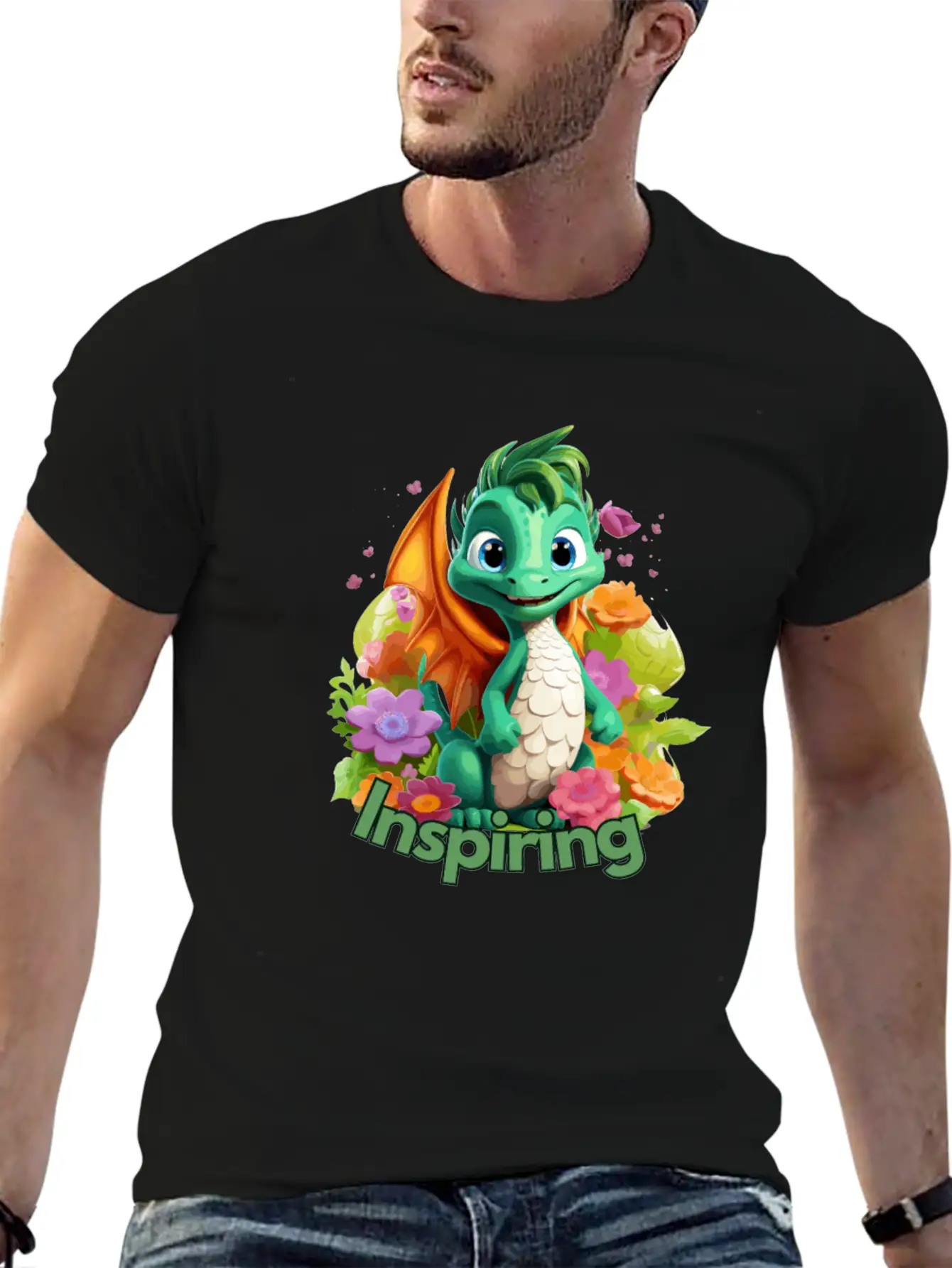 Inspiring Dragon Essential Cotton Tee For Daily Outfits – Unisex Style