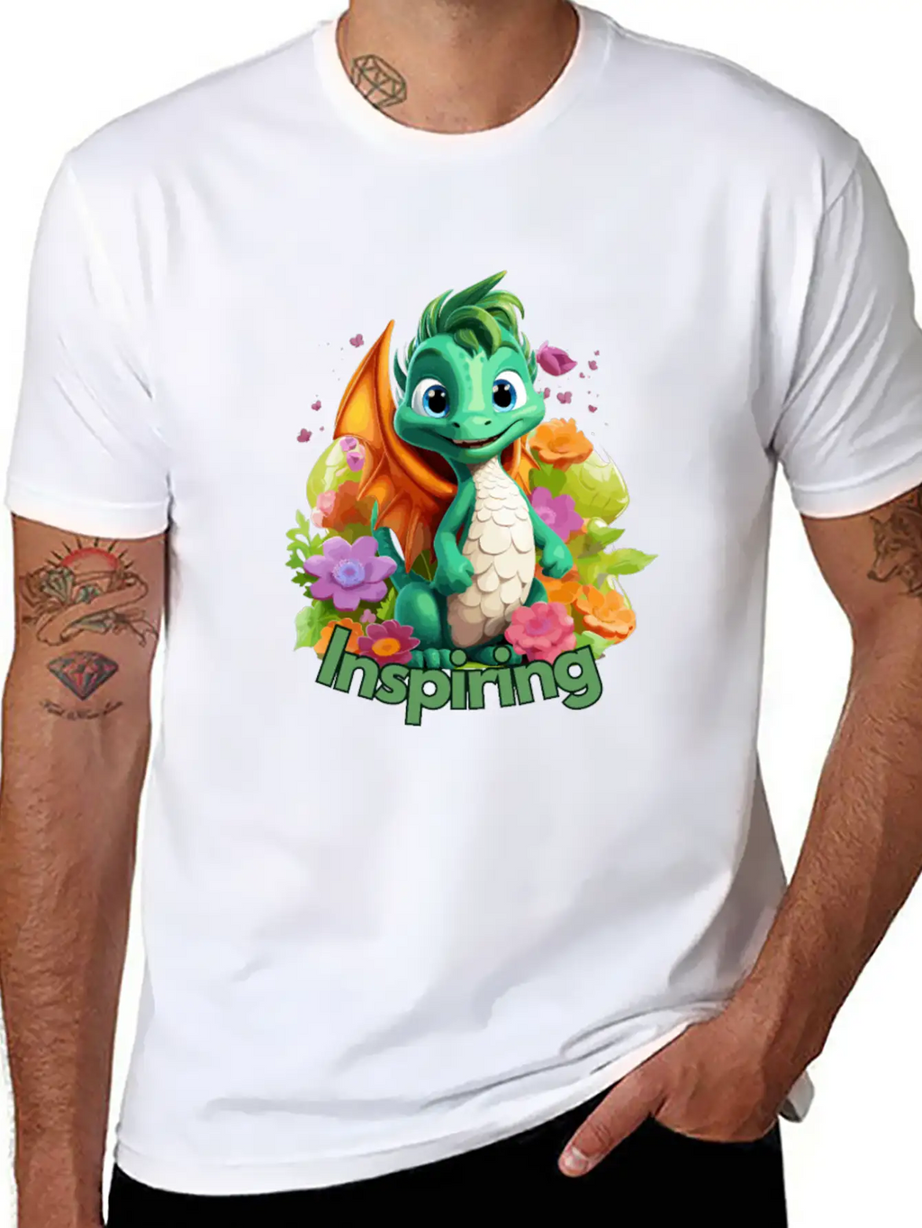 Inspiring Dragon Essential Cotton Tee For Daily Outfits – Unisex Style
