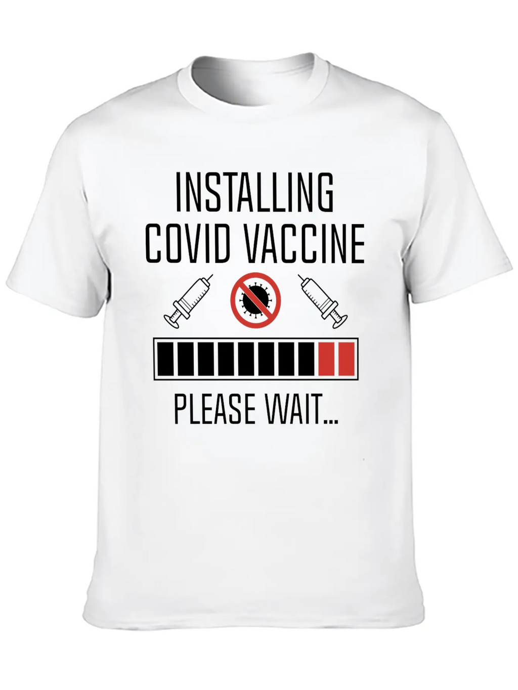 Installing Covid Vaccine Unisex Casual T-Shirt – Clean Design For Daily Comfort