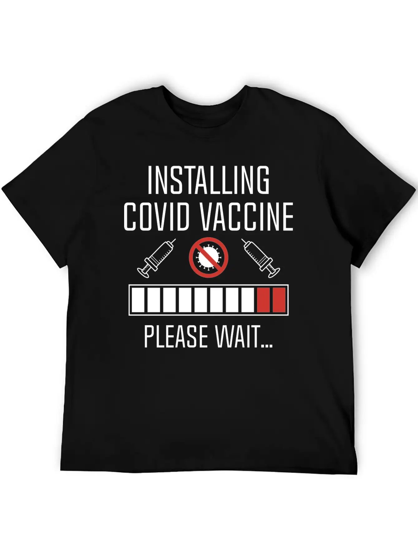 Installing Covid Vaccine Unisex Casual T-Shirt – Clean Design For Daily Comfort