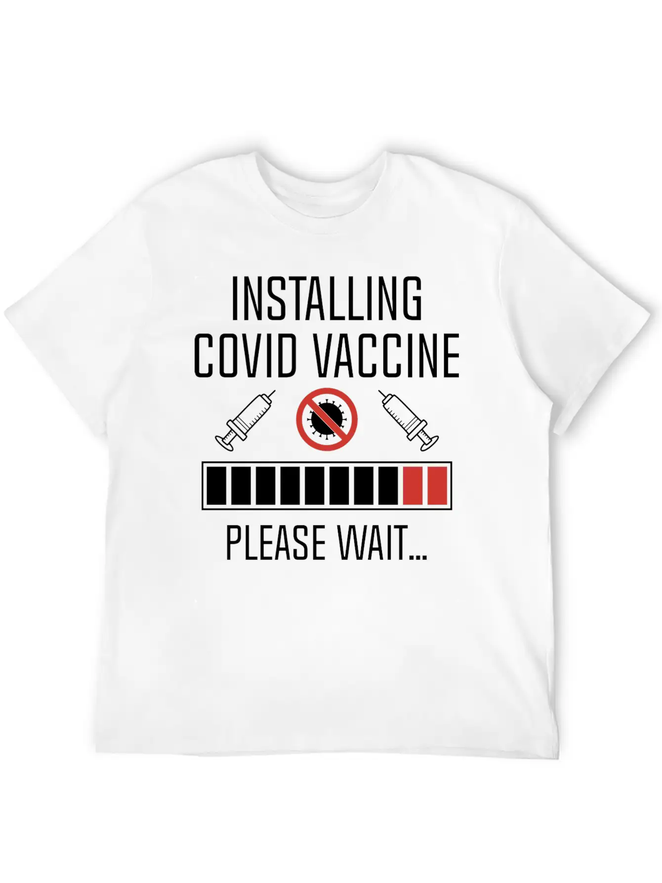 Installing Covid Vaccine Unisex Casual T-Shirt – Clean Design For Daily Comfort