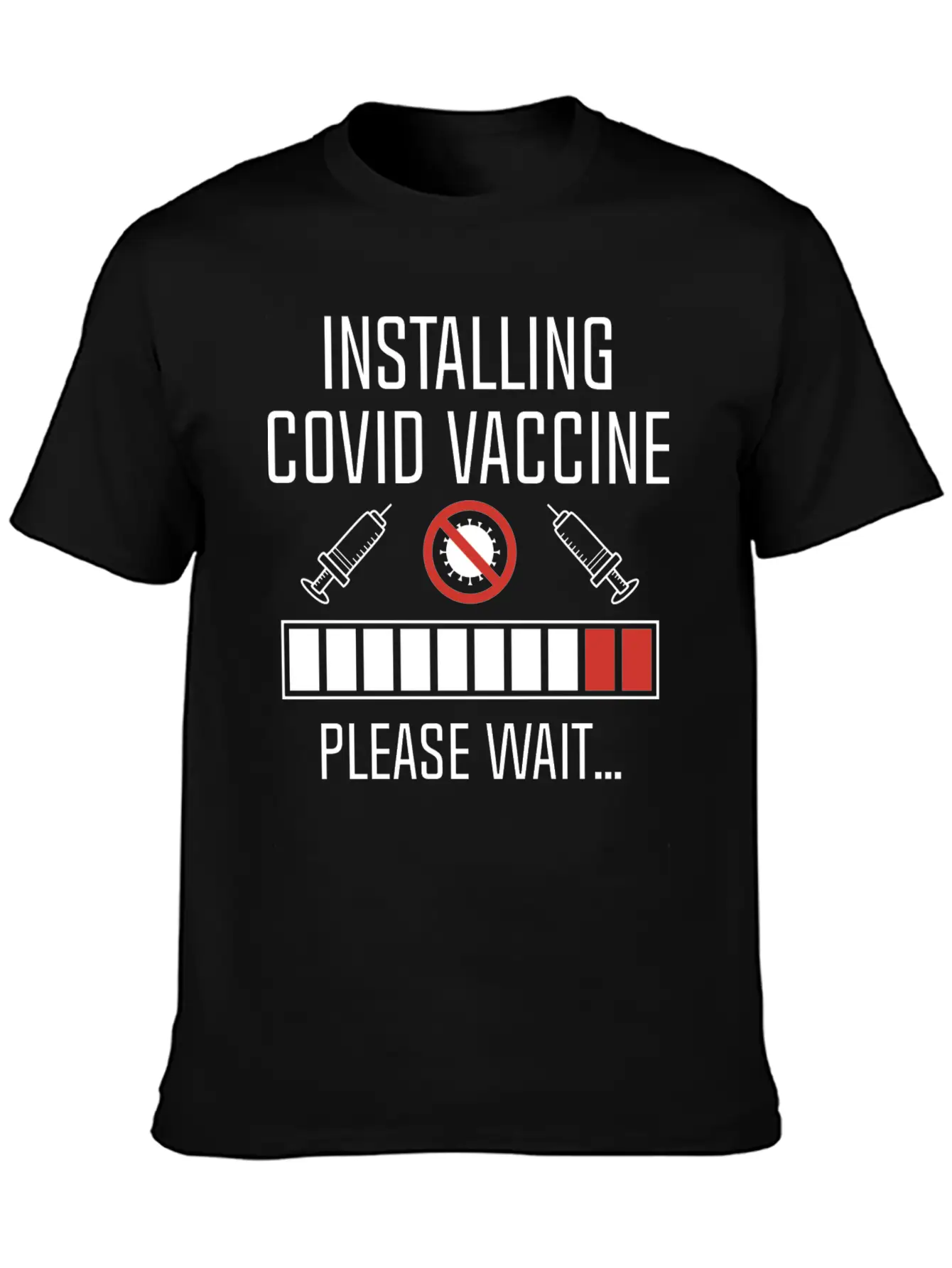 Installing Covid Vaccine Unisex Casual T-Shirt – Clean Design For Daily Comfort